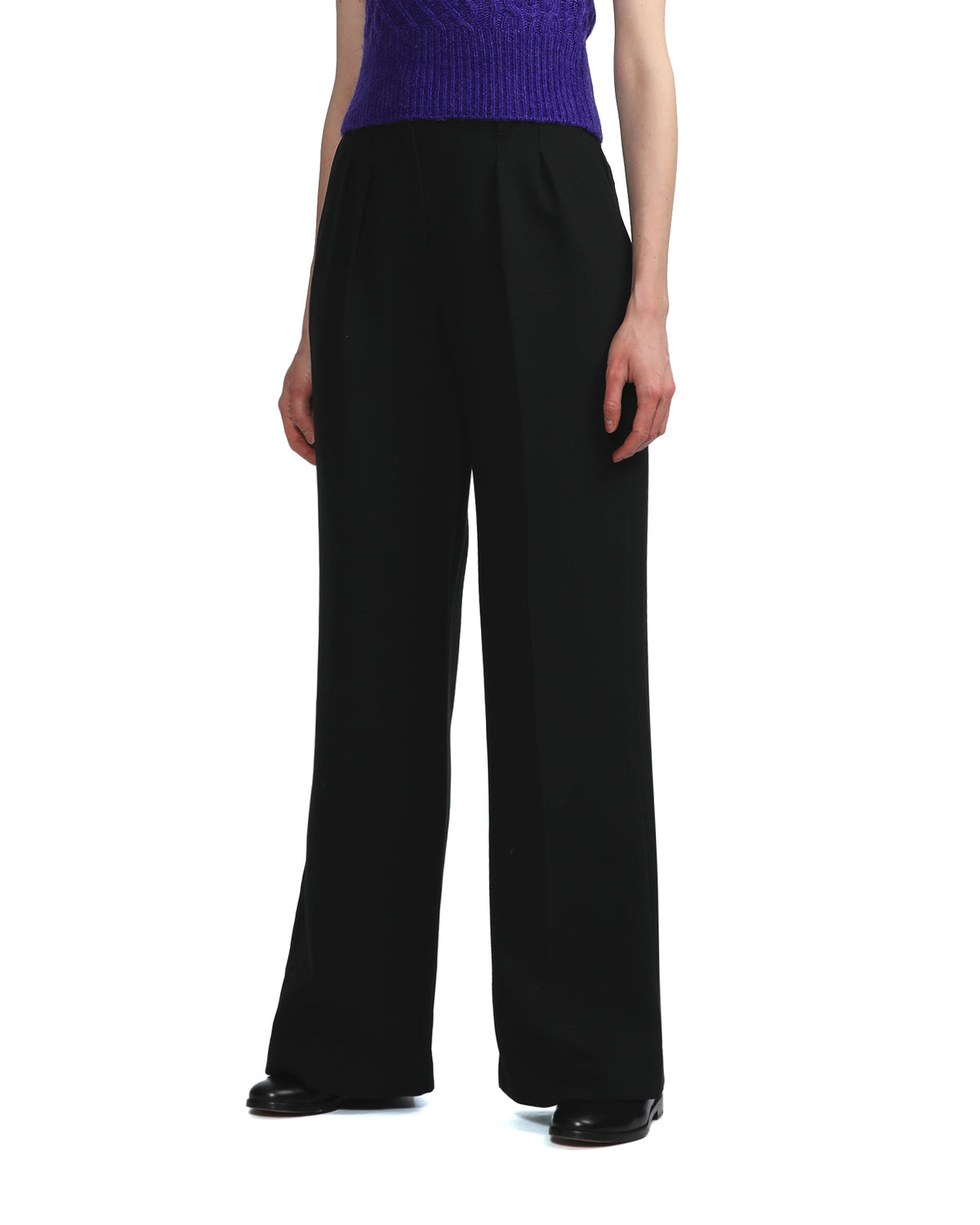 Shelly wide leg twill pant
