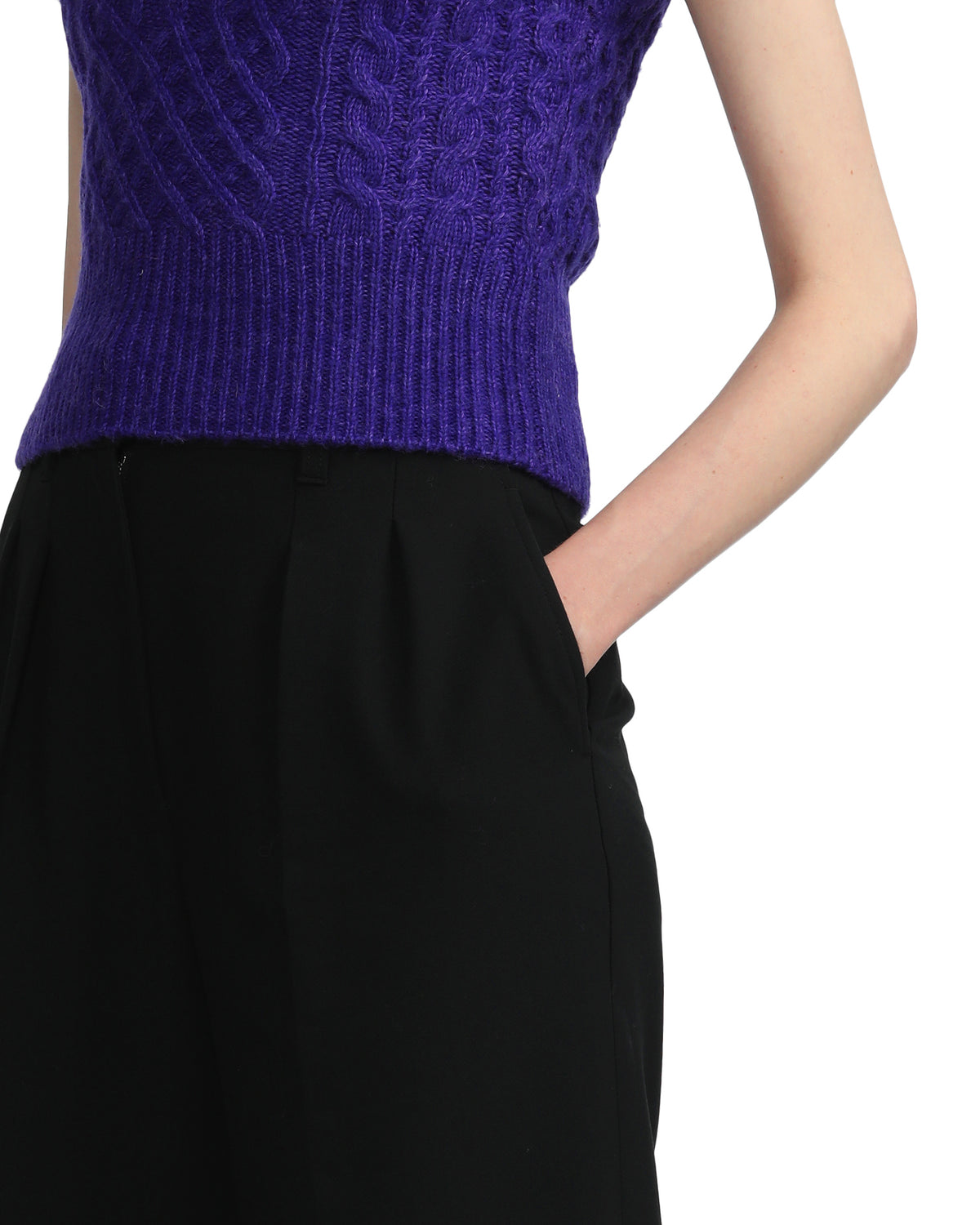 Shelly wide leg twill pant