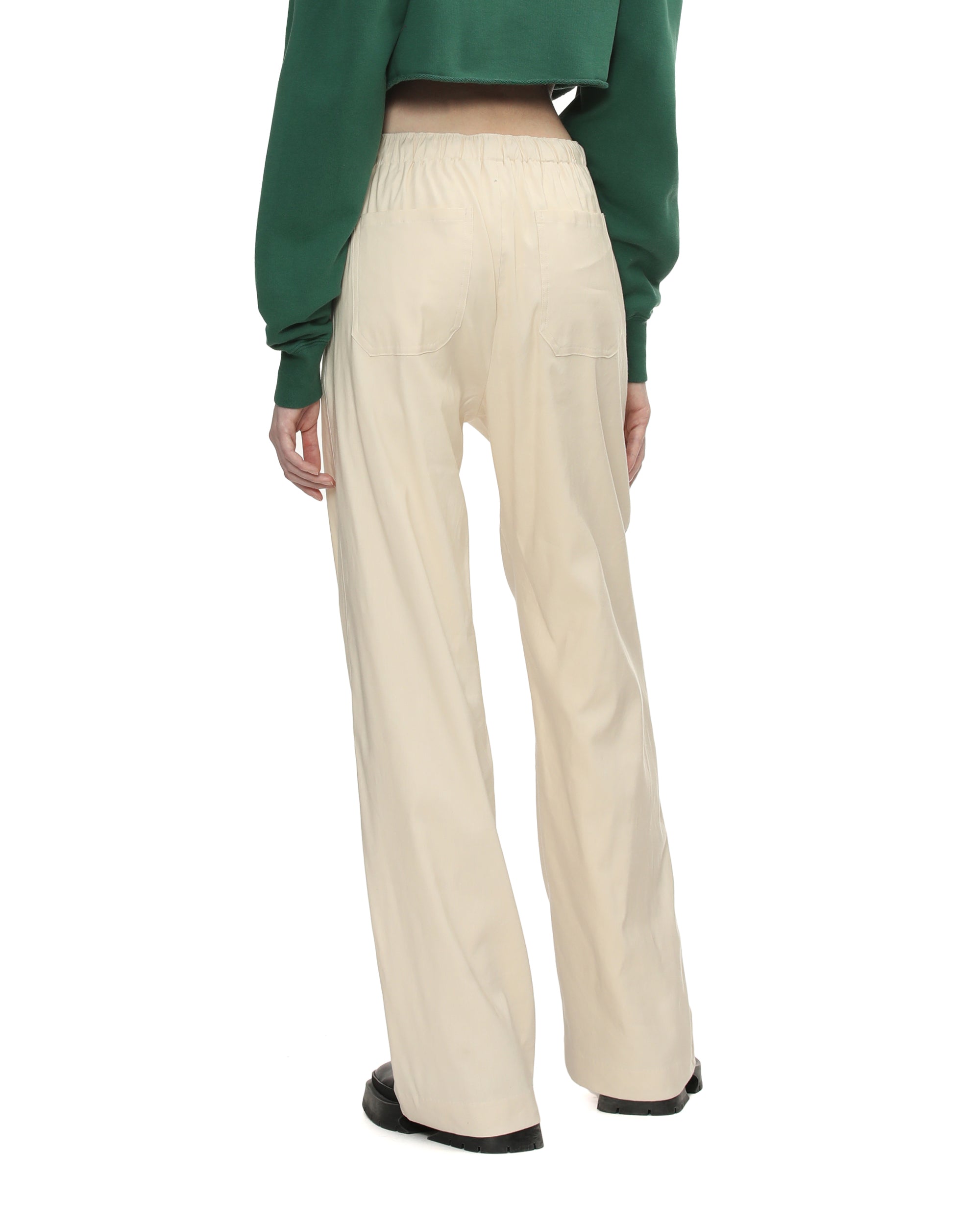 Drawstring wide-leg pants