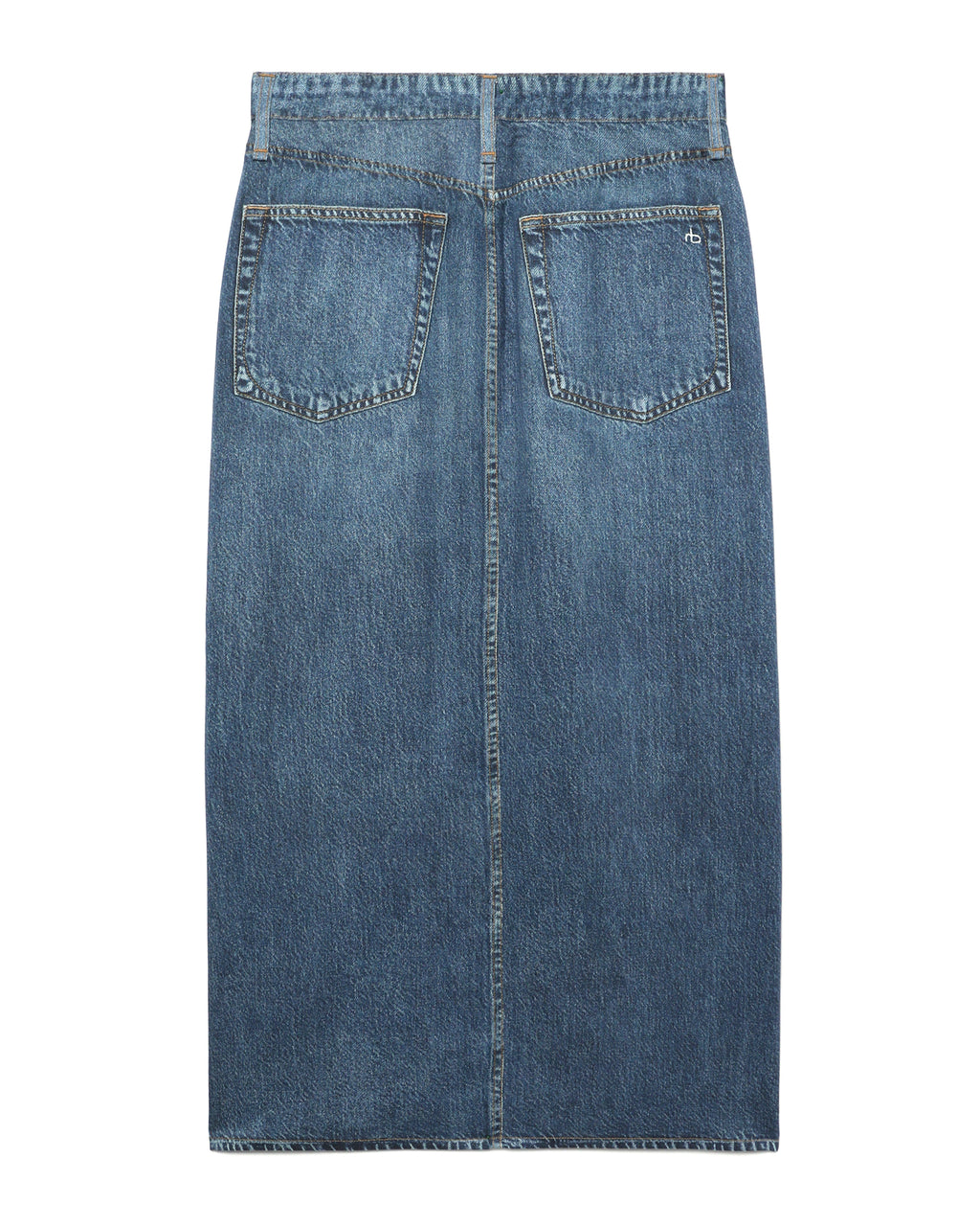 Denim midi skirt