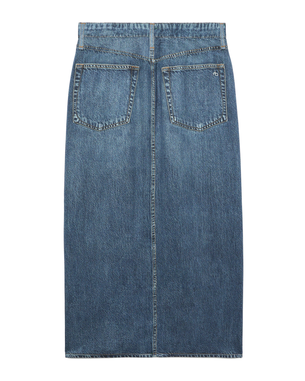 Denim midi skirt