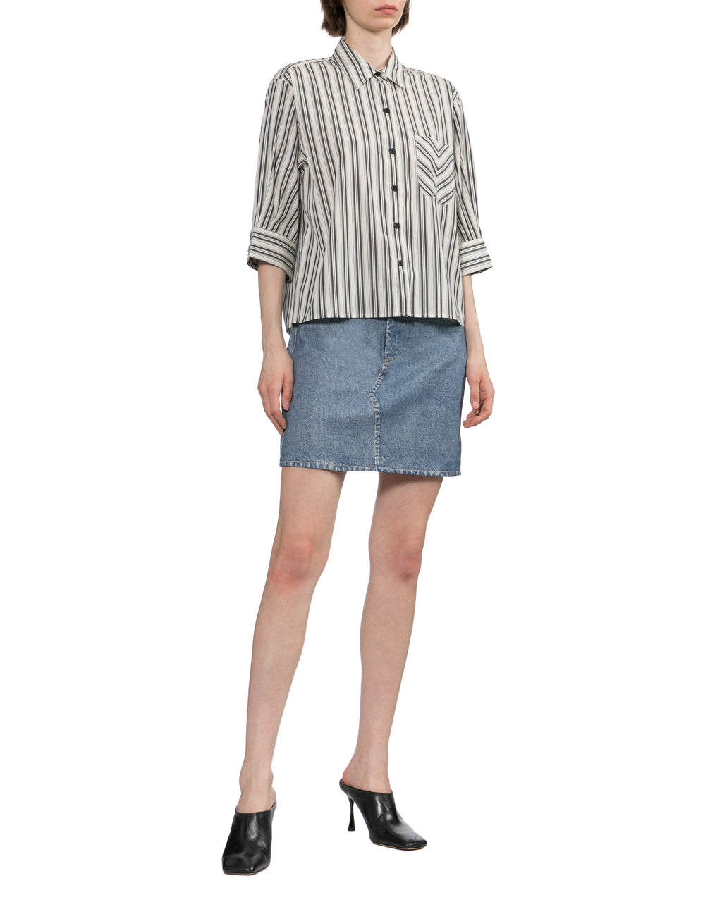 Denim mini skirt