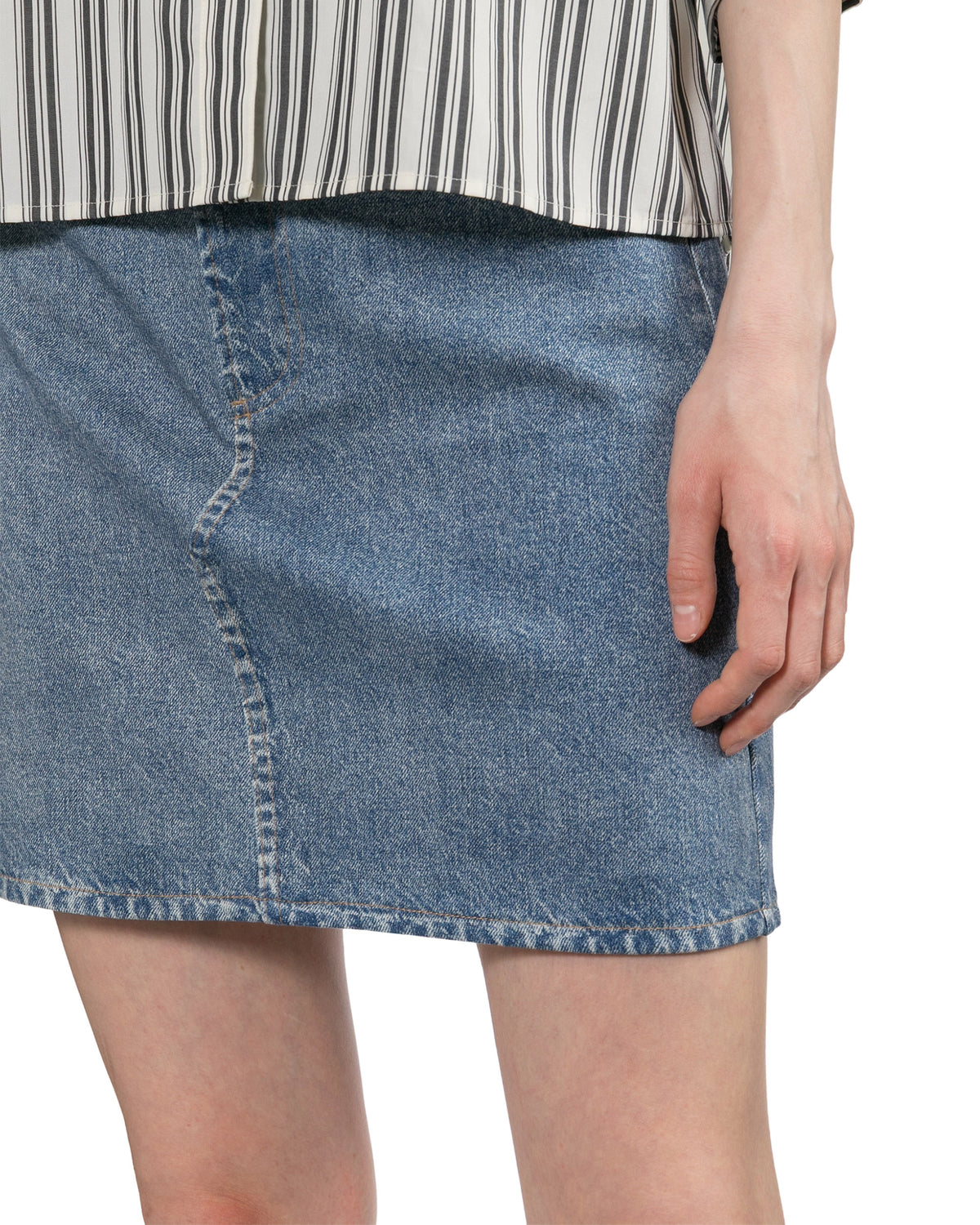 Denim mini skirt