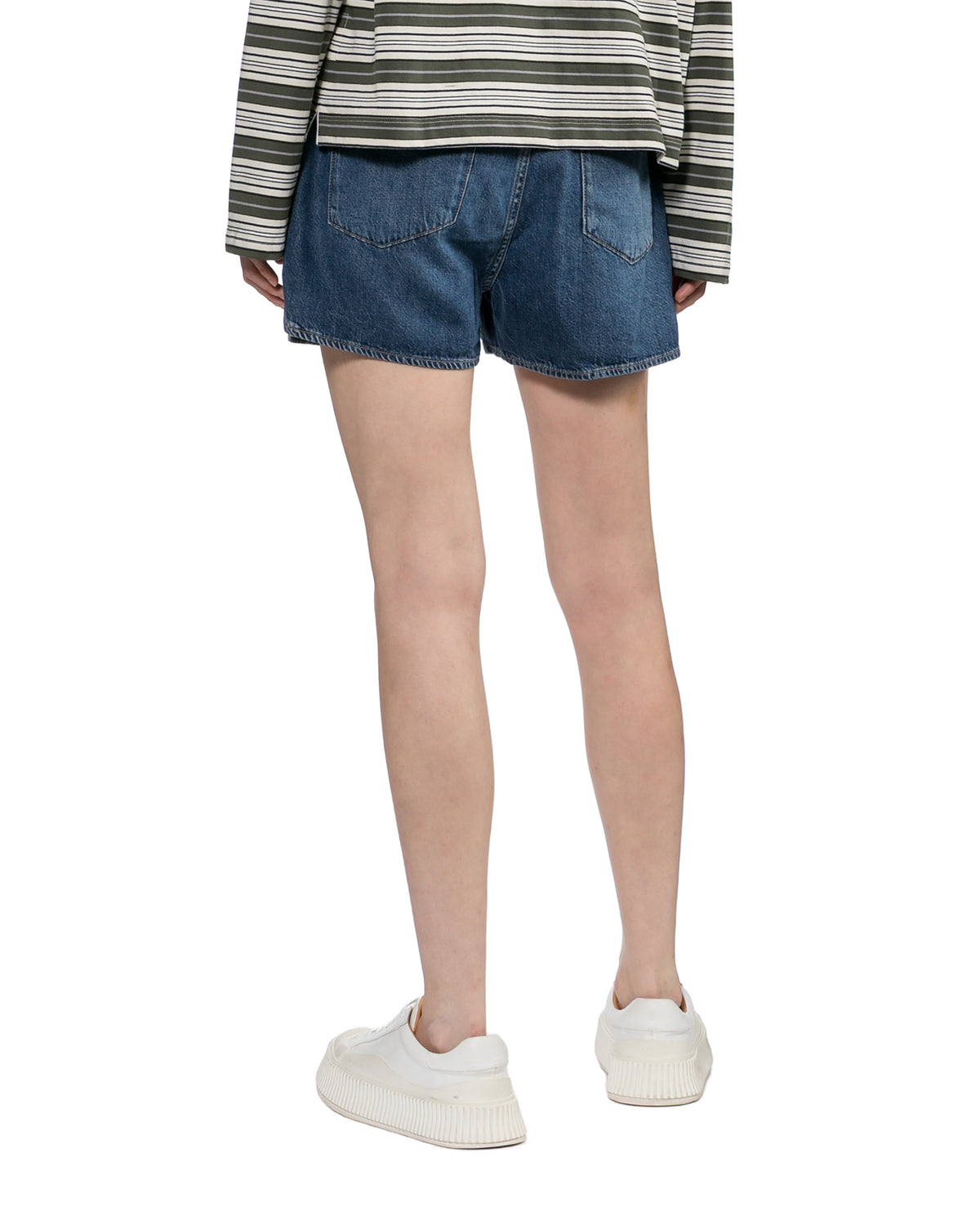 Drawstring denim shorts