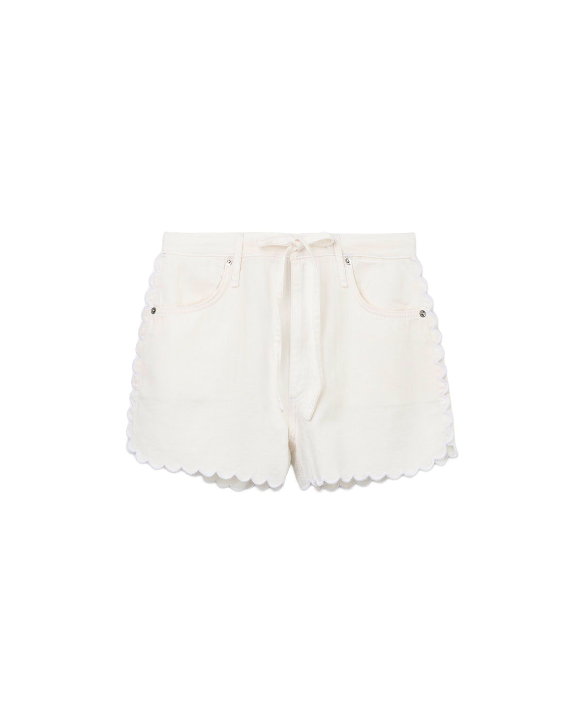 Scalloped hem shorts