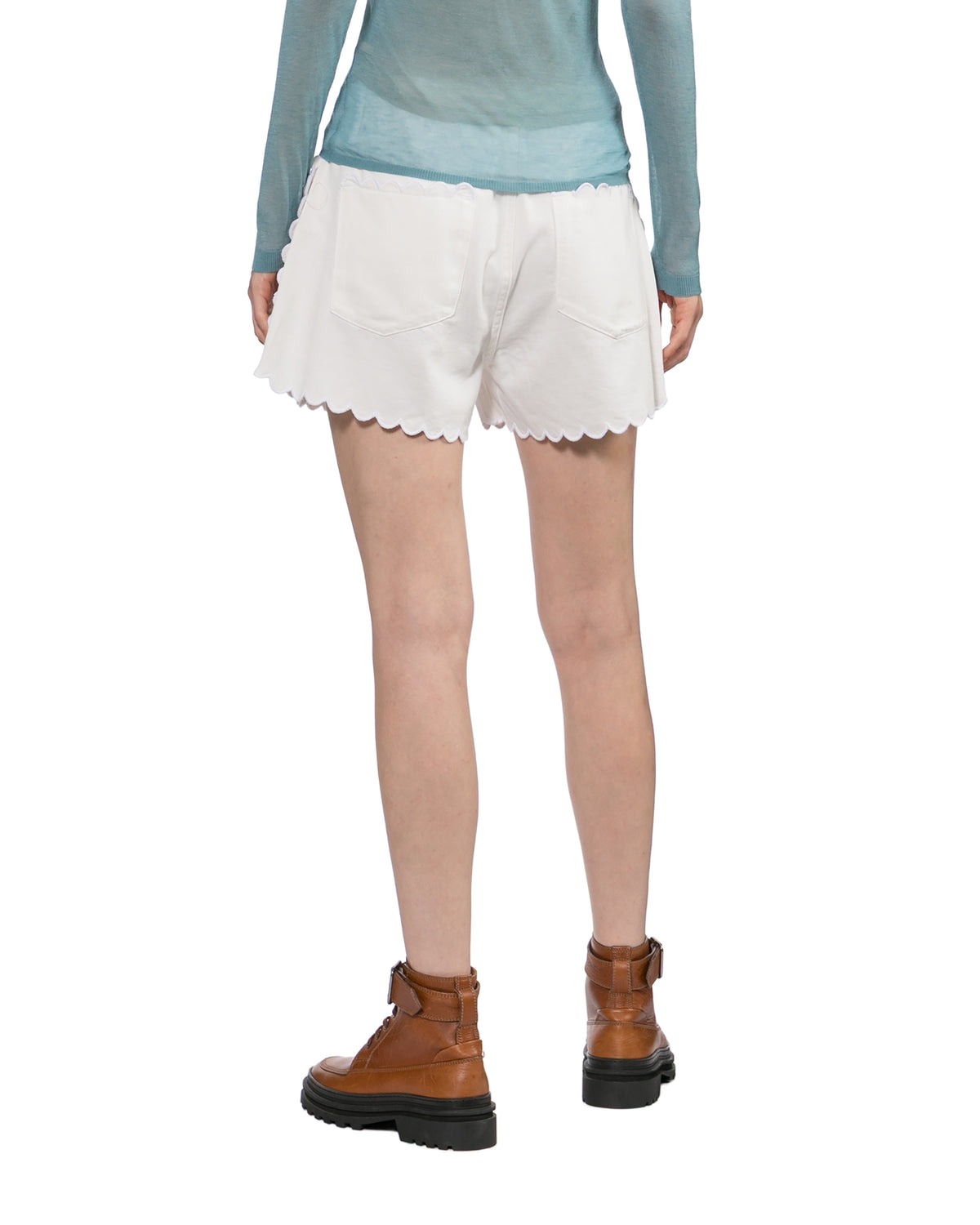 Scalloped hem shorts