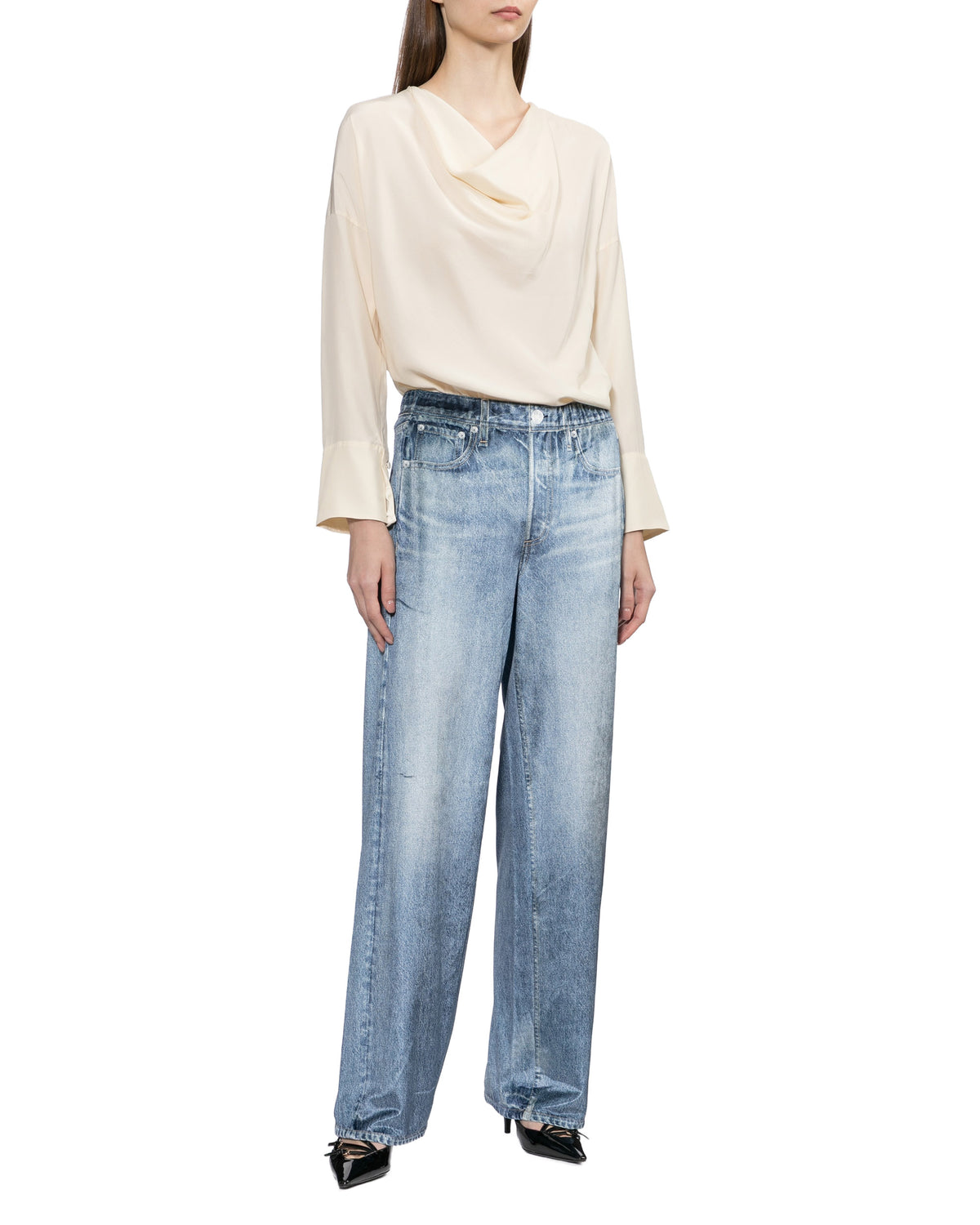Cowl neck blouse