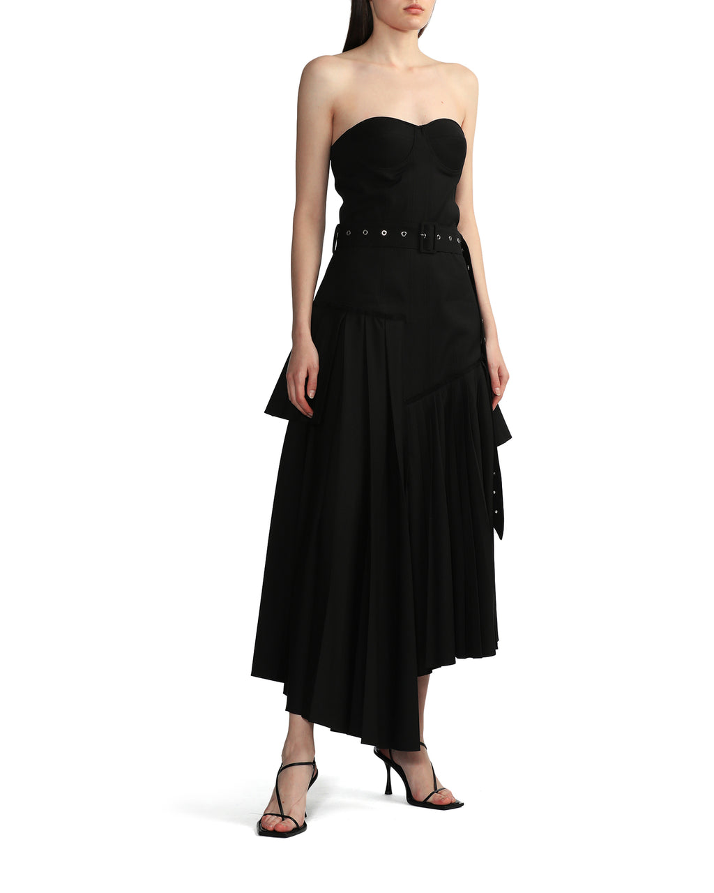 Pleated midi dress