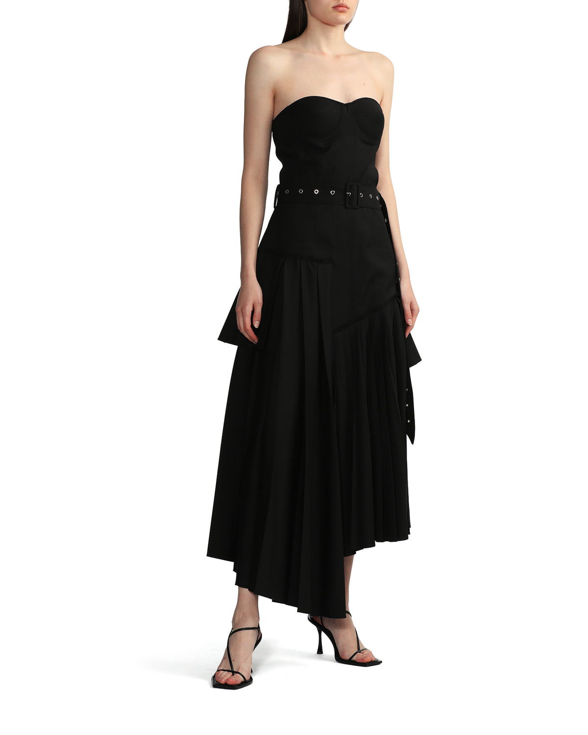 Pleated midi dress