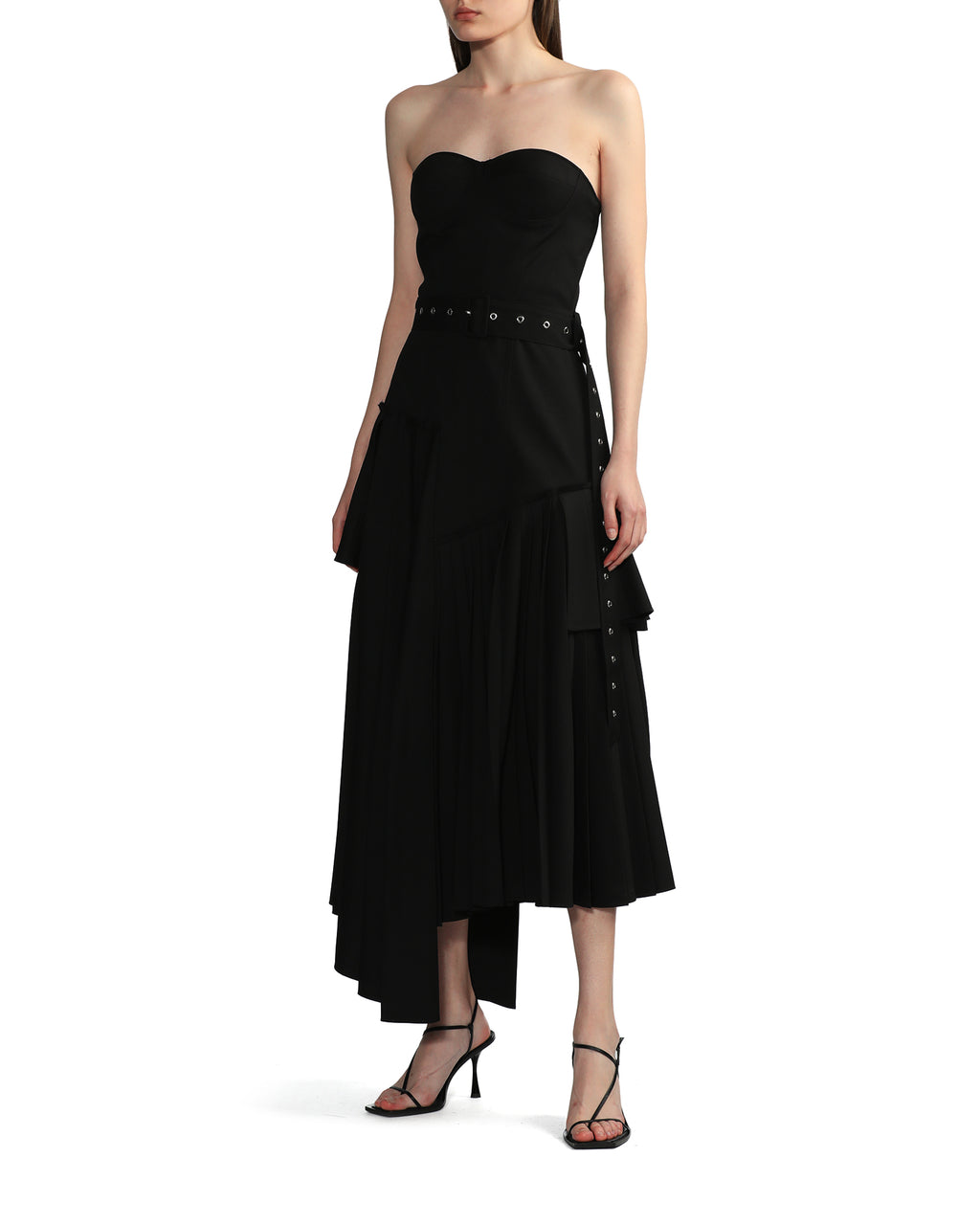 Pleated midi dress