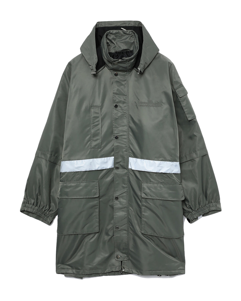 Contrasting strap detail coat