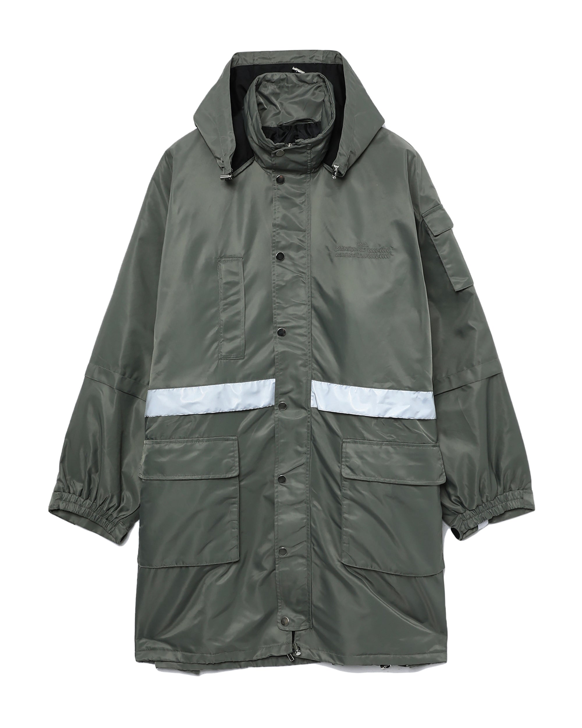 Contrasting strap detail coat