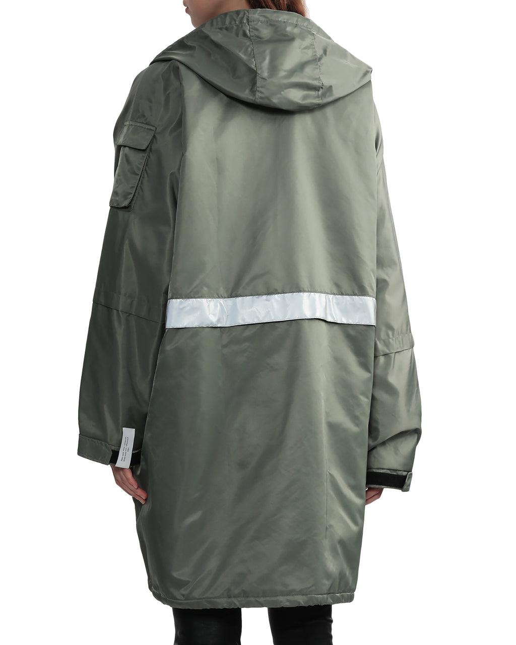 Contrasting strap detail coat