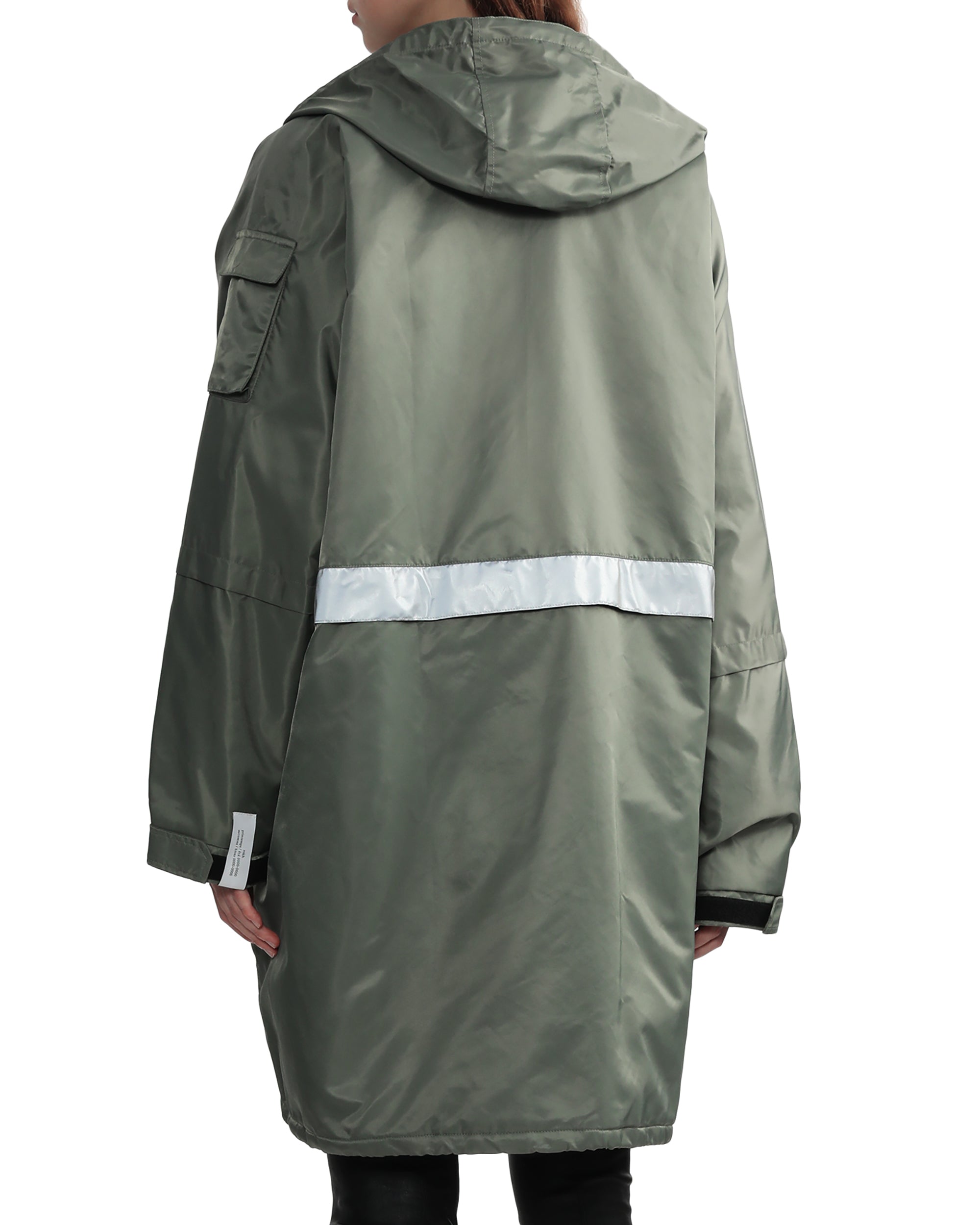 Contrasting strap detail coat