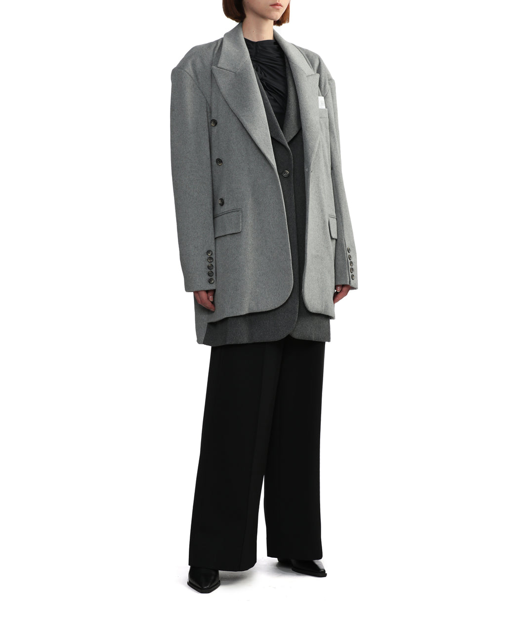 Button embellished coat
