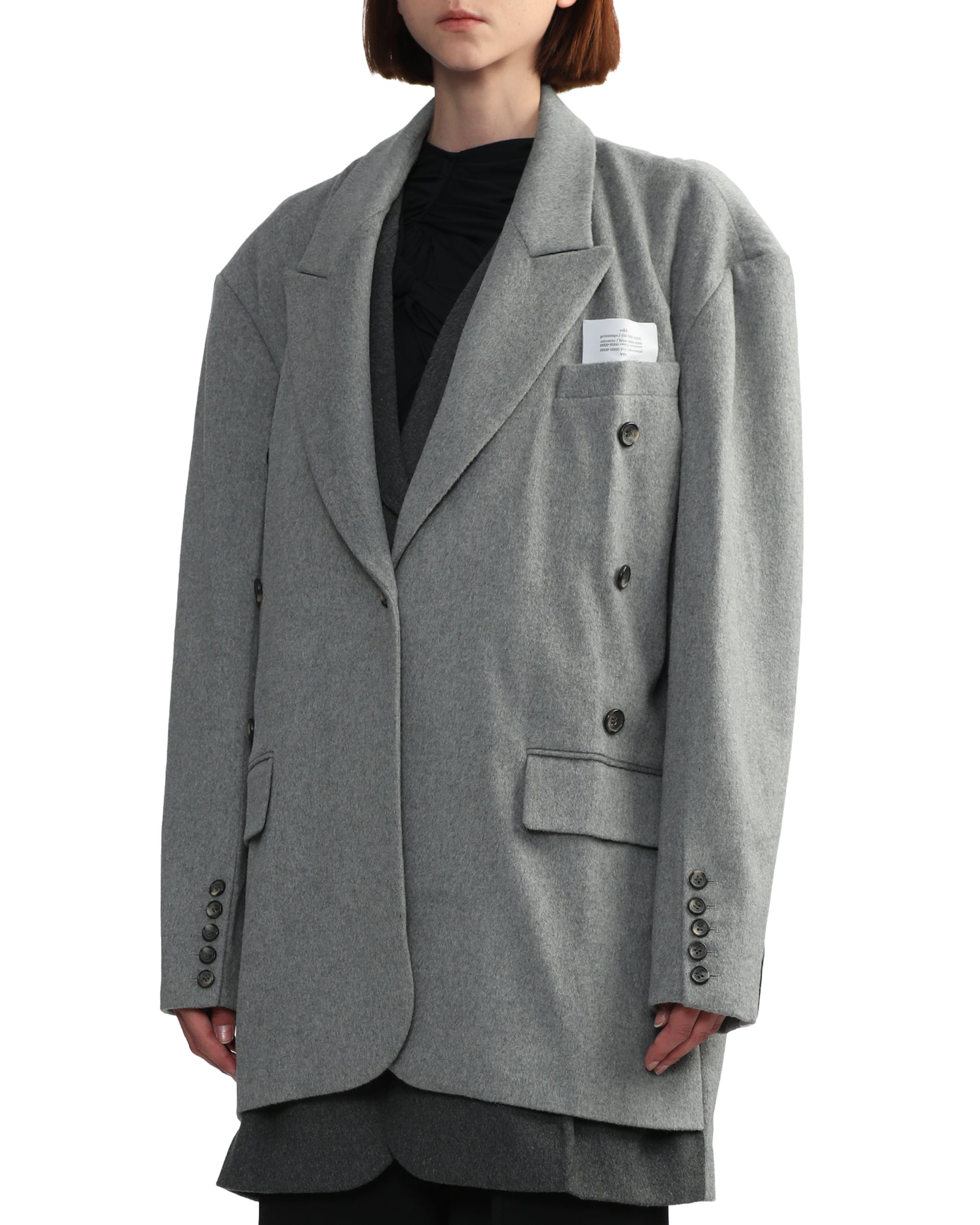Button embellished coat