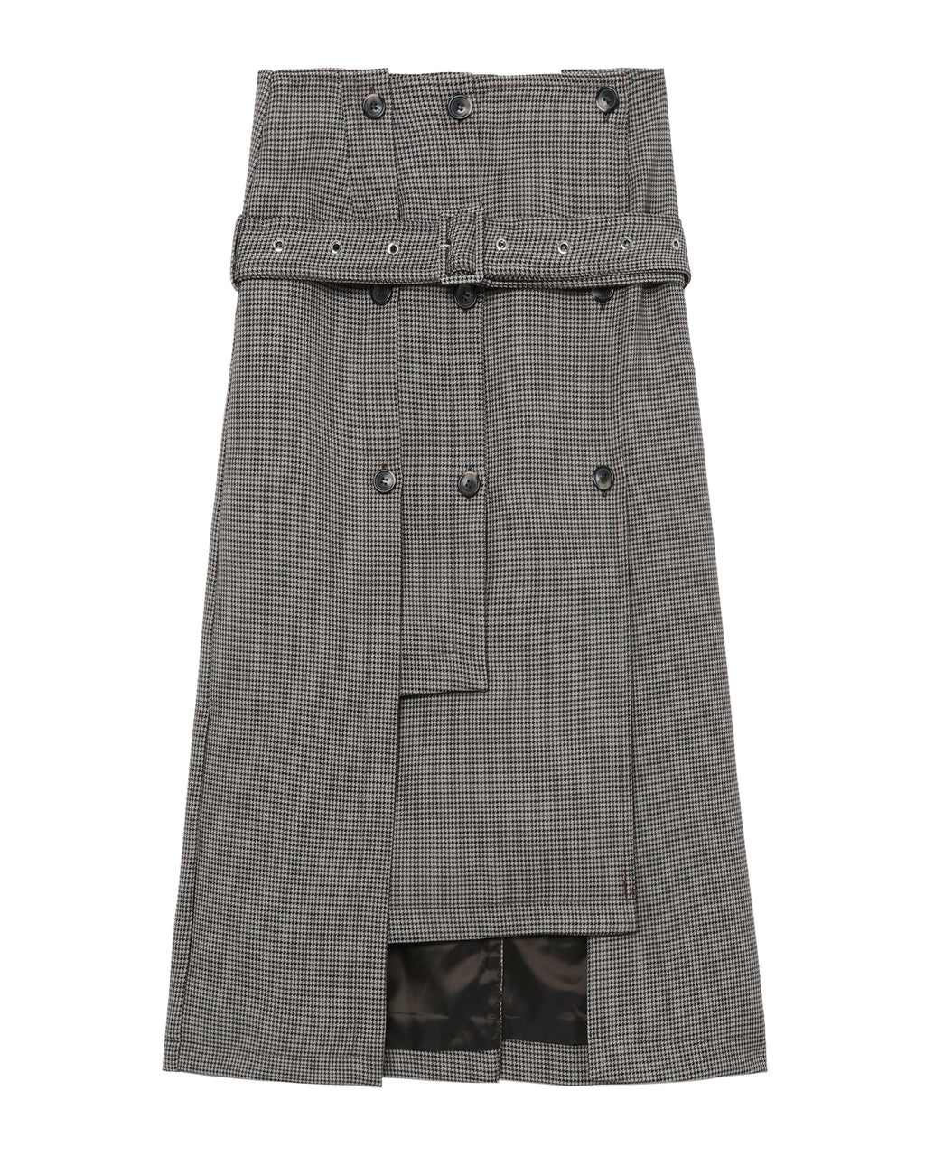 Belted button down skirt