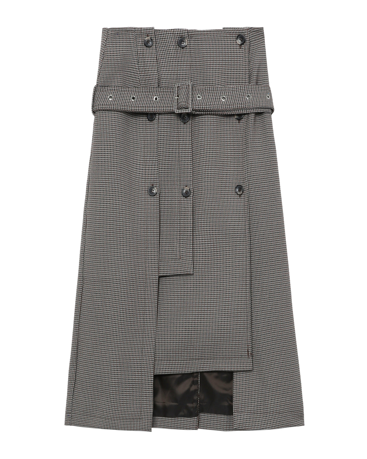 Belted button down skirt