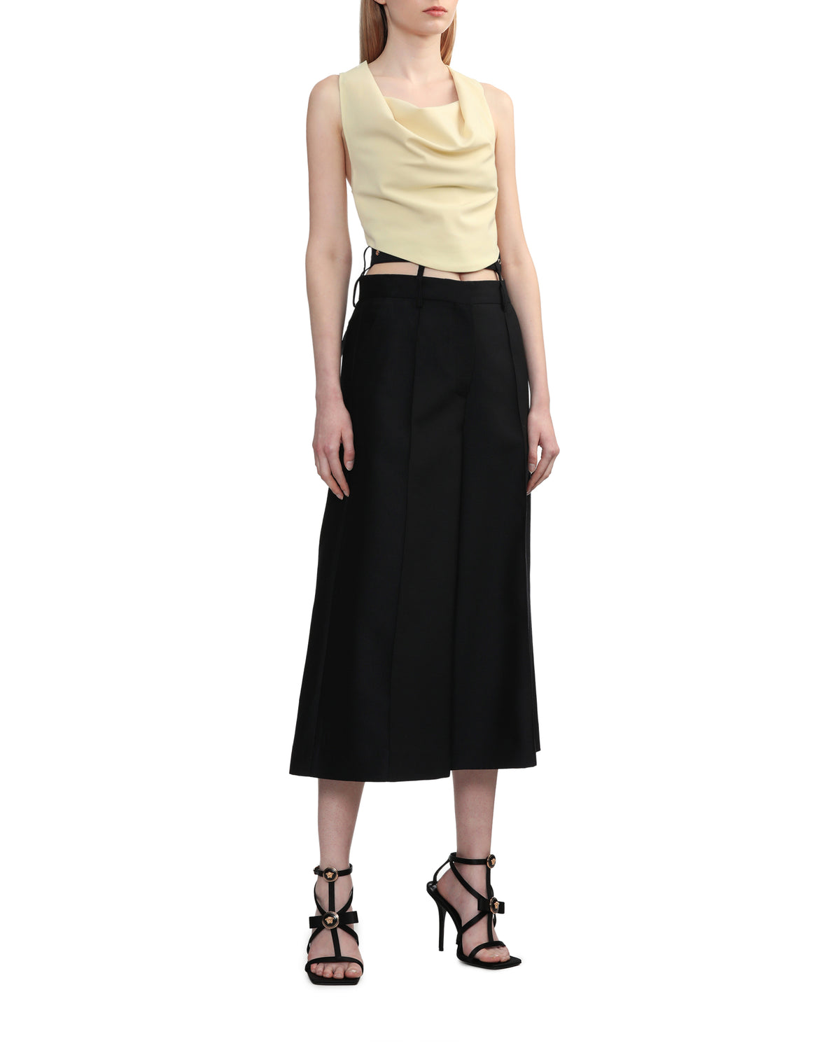 Belted cut out pants