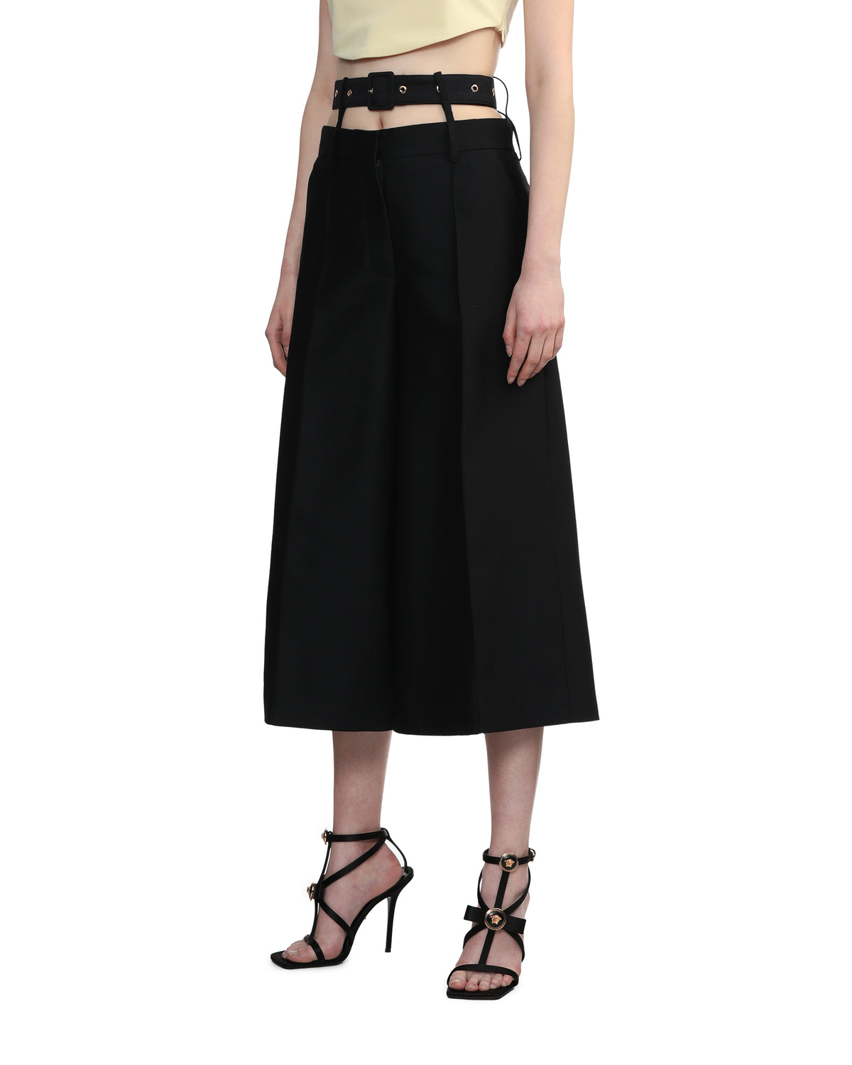 Belted cut out pants
