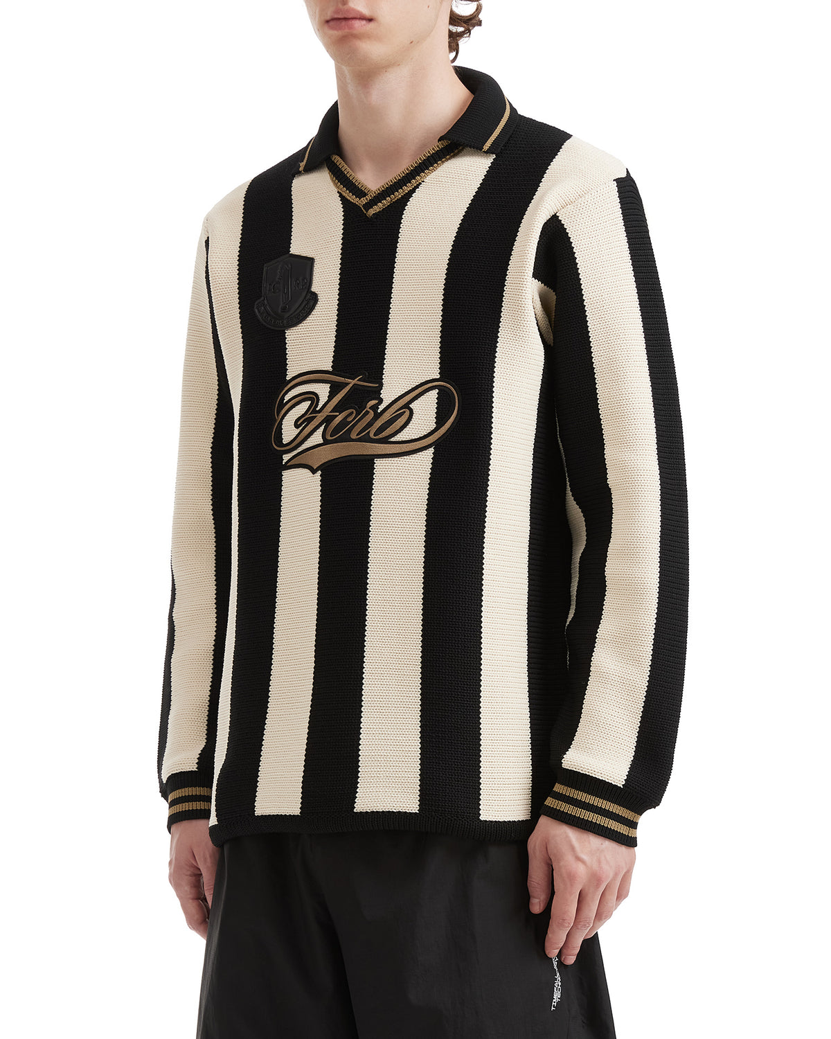 Stripe knit shirt