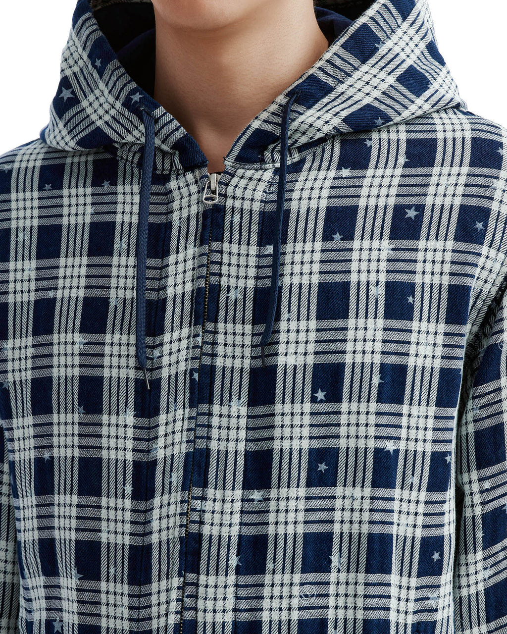 Plaid hooded jacket