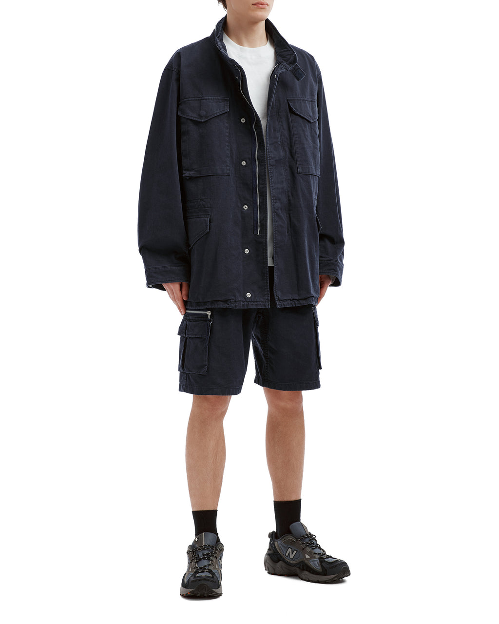Military field cargo shorts