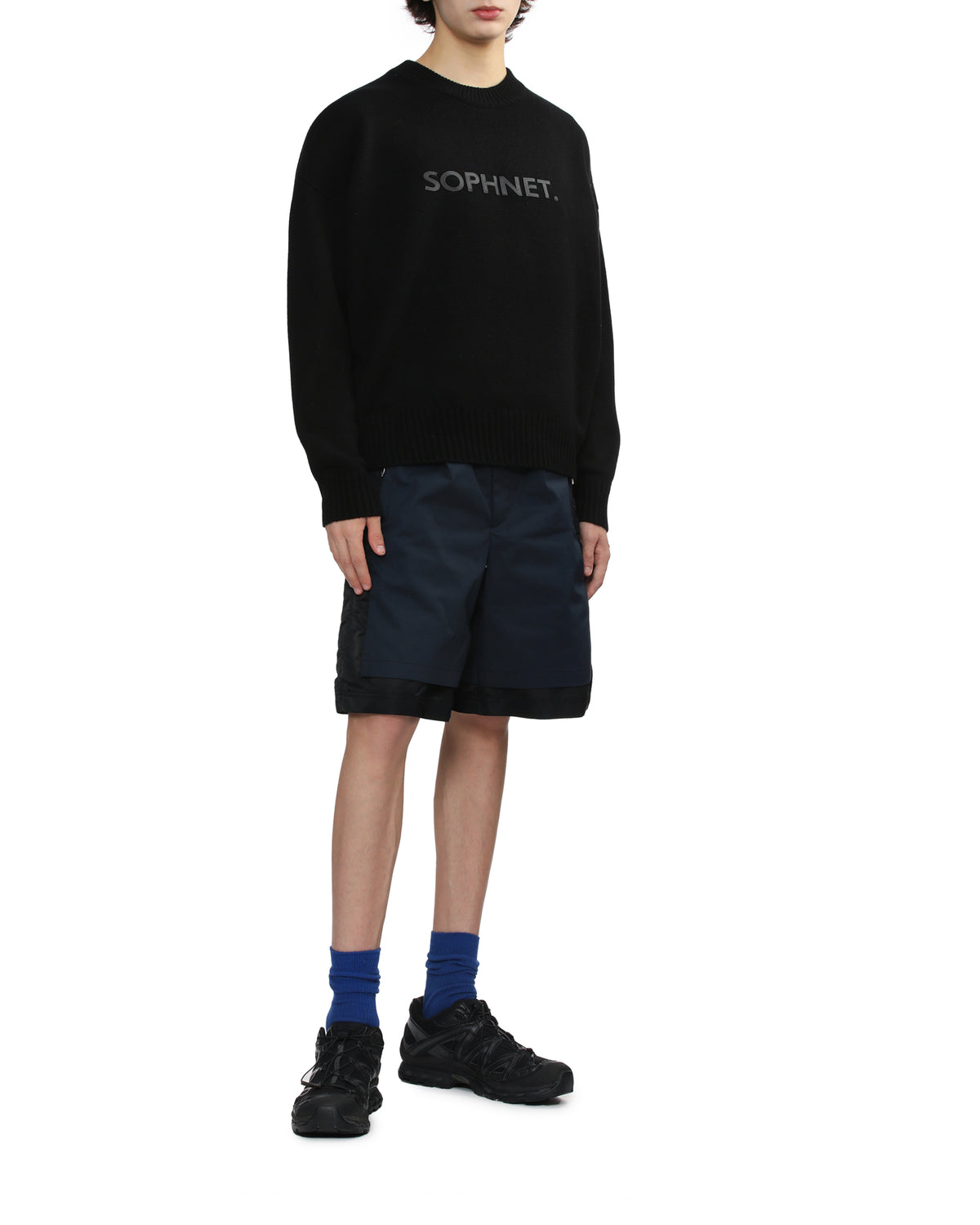 Logo patch knit