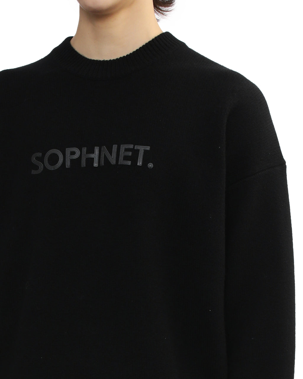 Logo patch knit