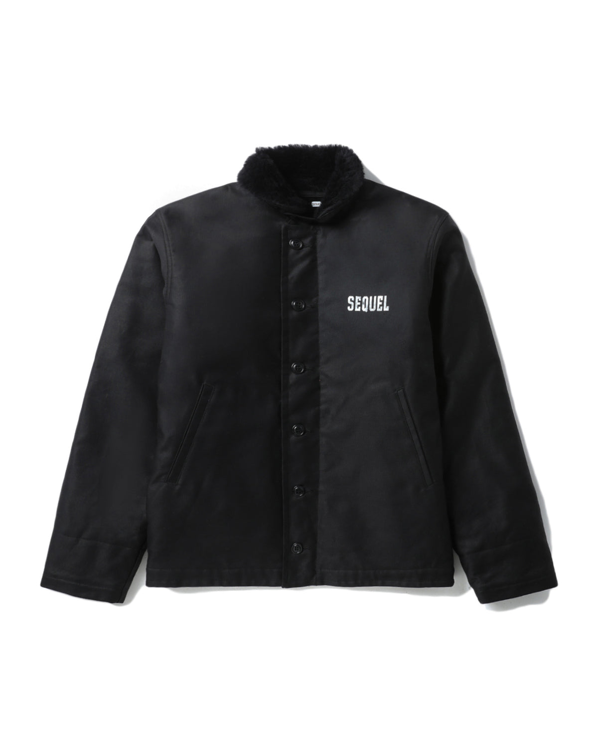 Logo shearling-panelled jacket