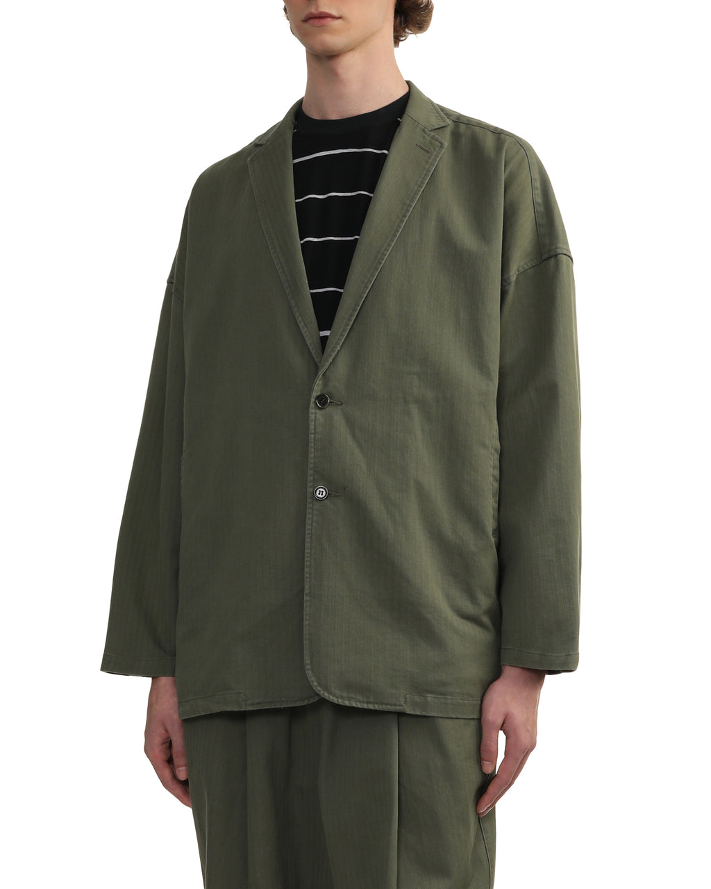 Herringbone tailored blazer