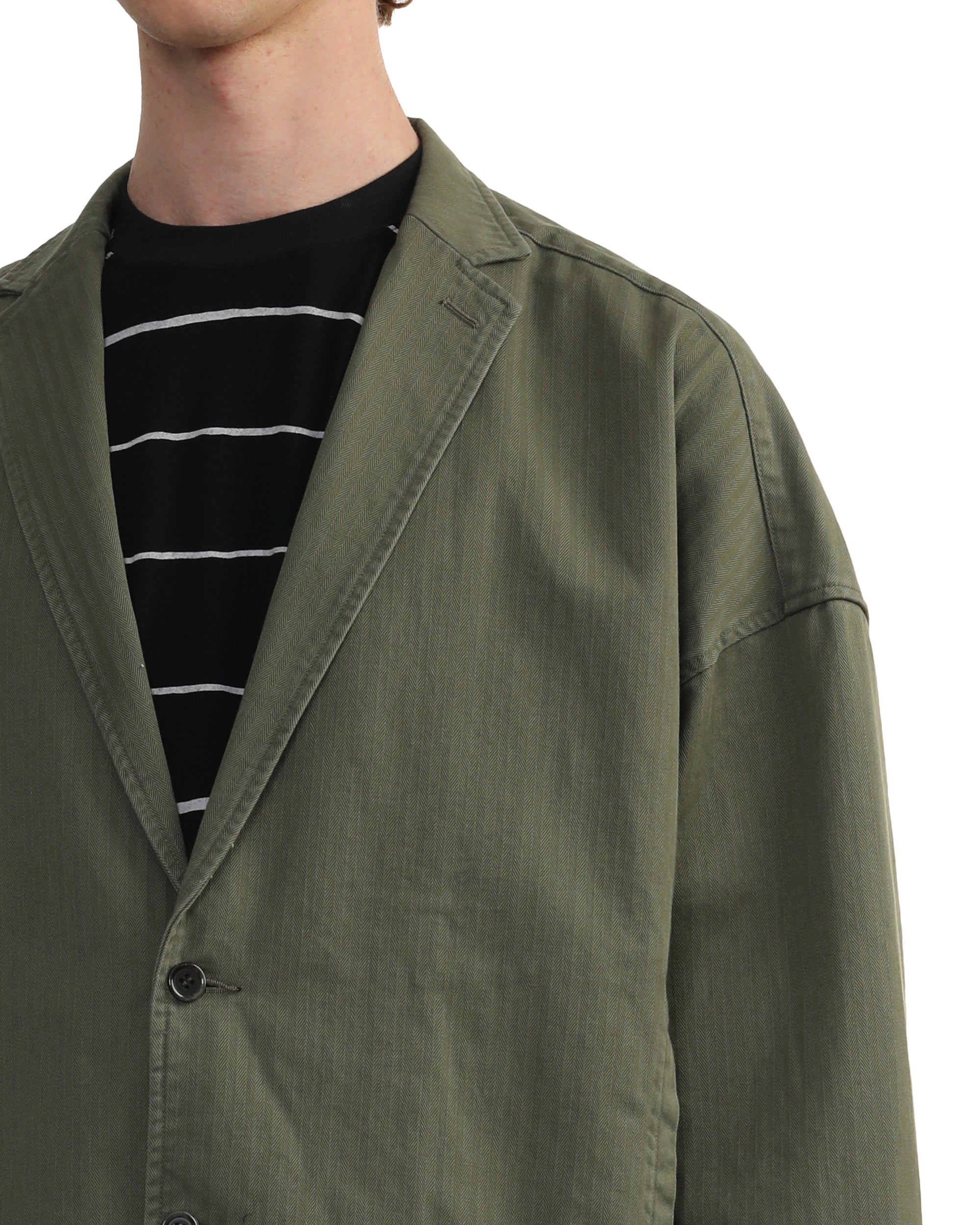 Herringbone tailored blazer