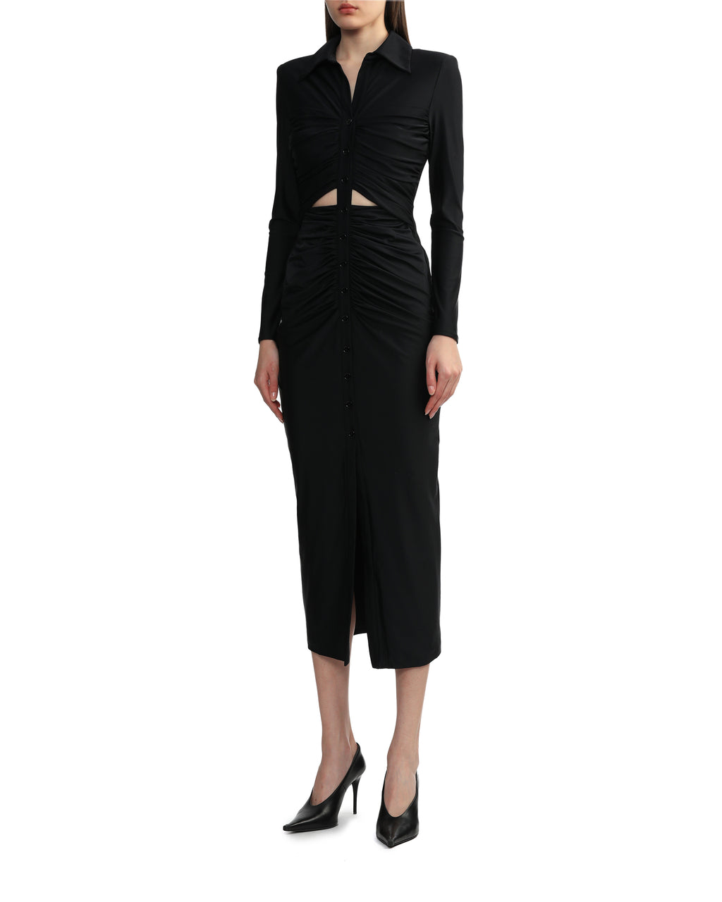 Jersey cut-out midi dress