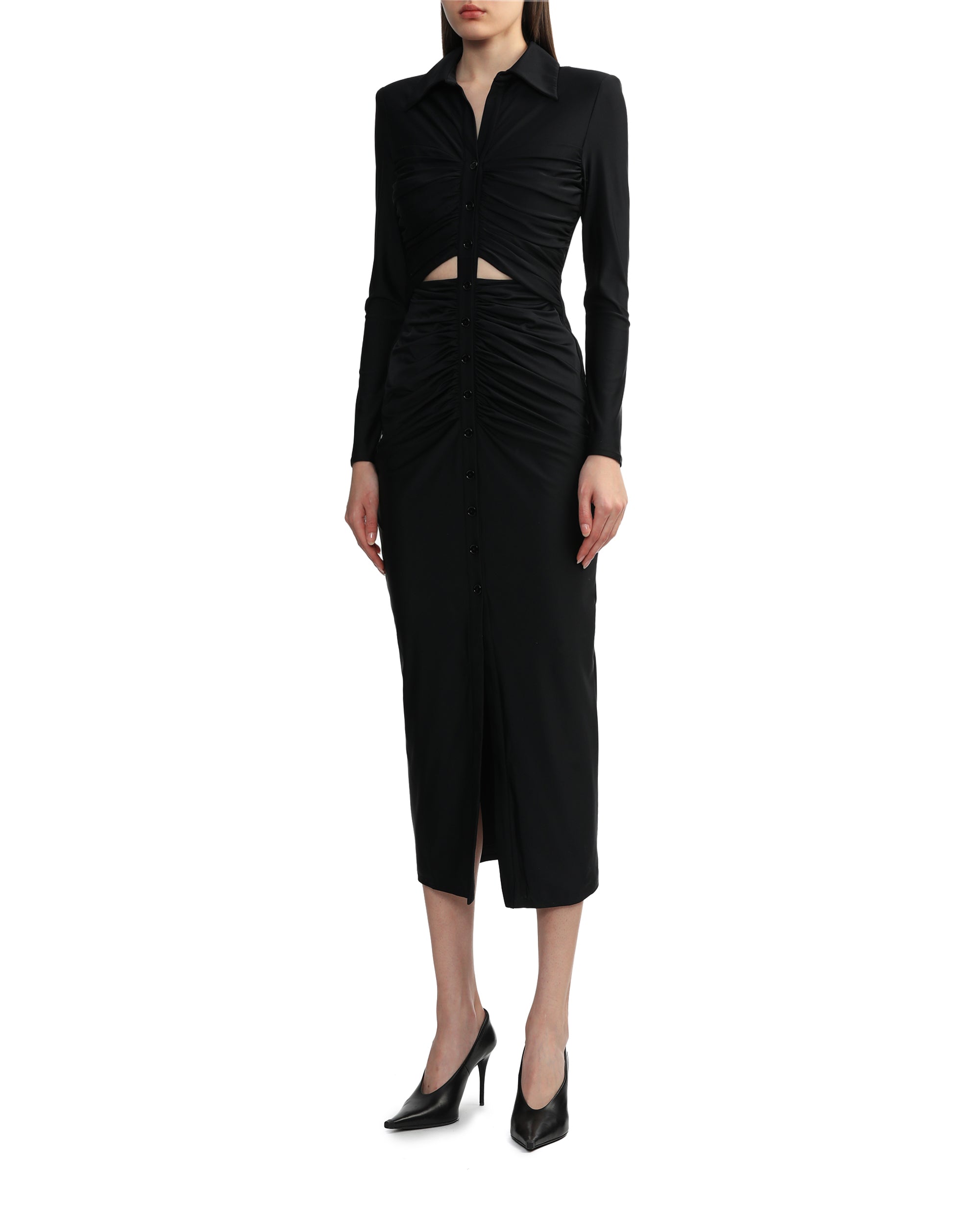 Jersey cut-out midi dress