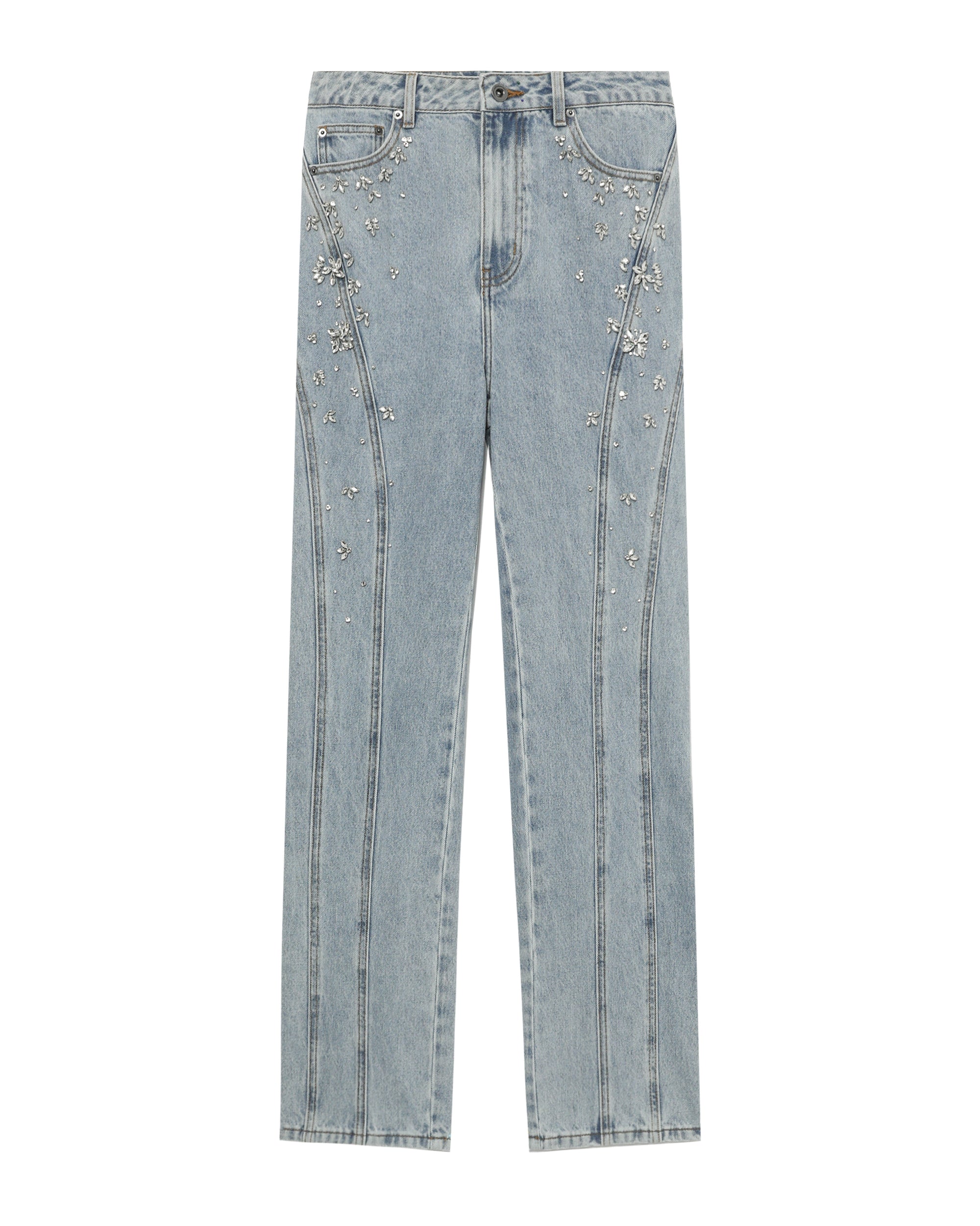 Rhinestone embellished jeans