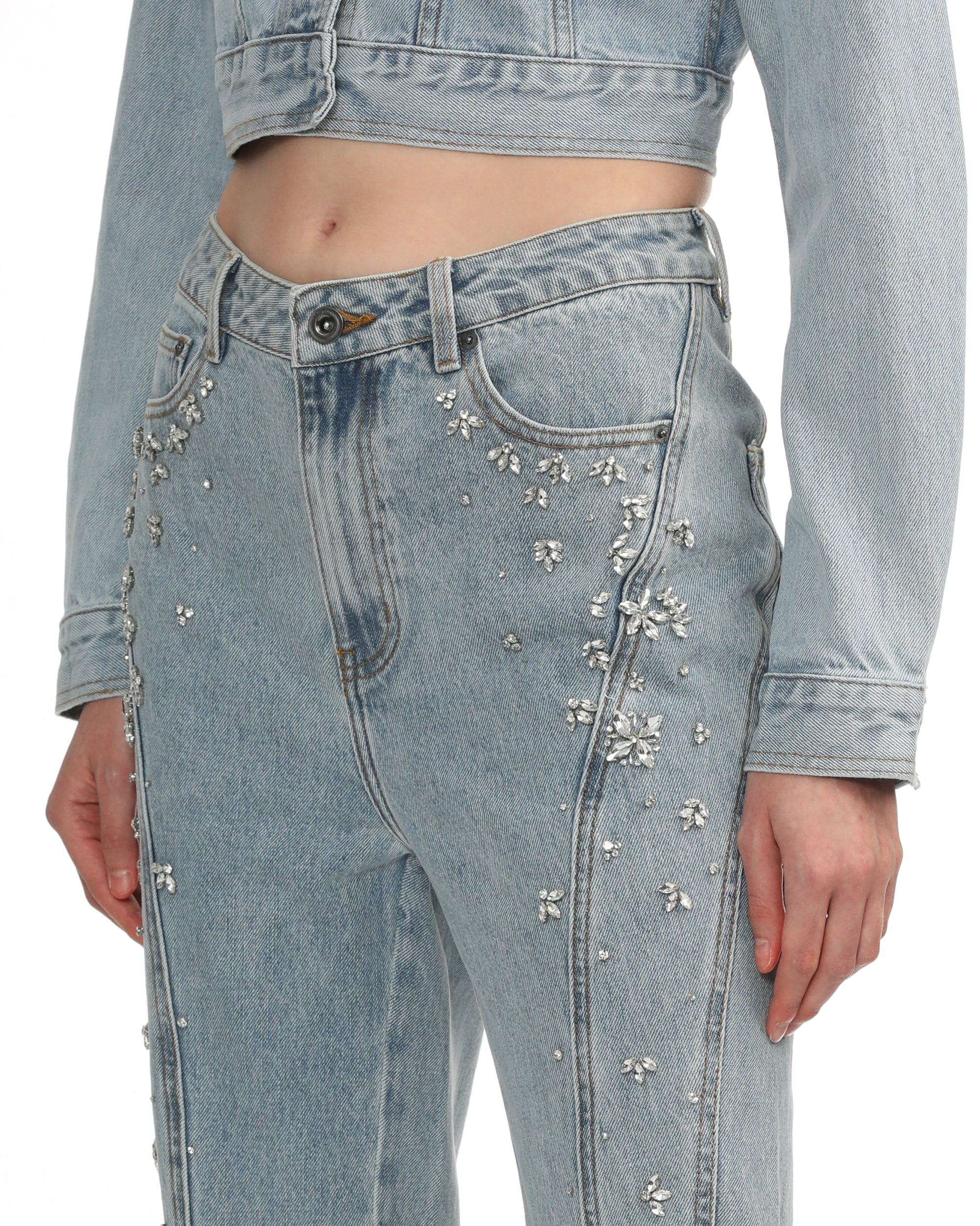 Rhinestone embellished jeans