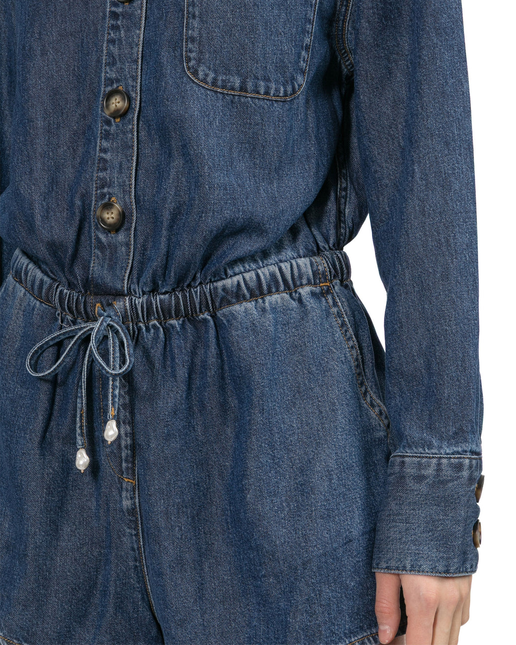 Denim romper