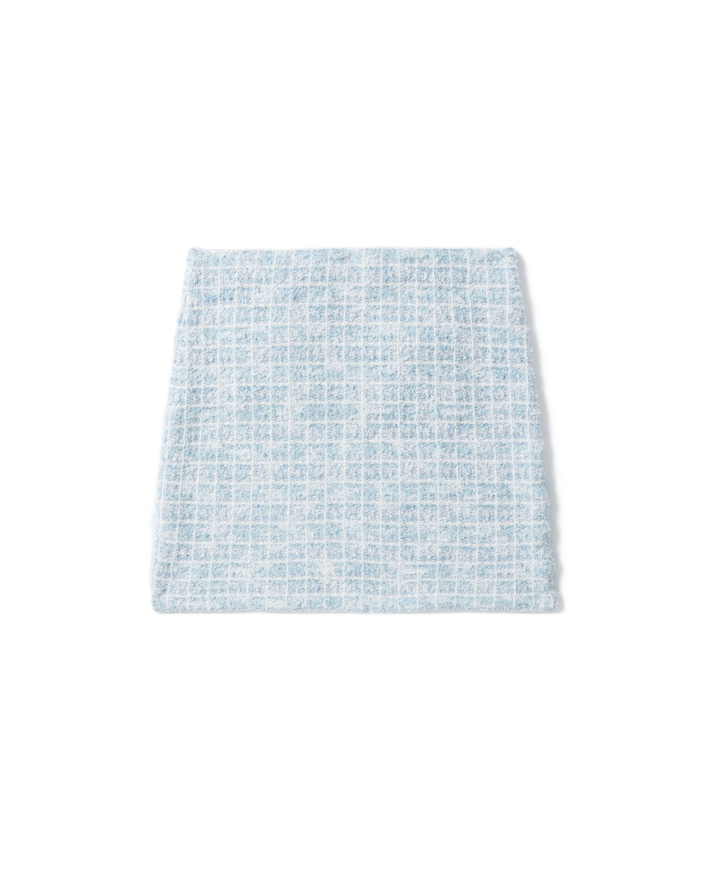Checked knitted mini skirt