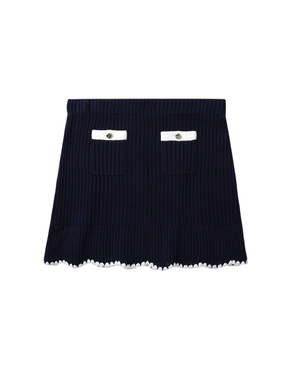 Crochet contrast trim mini skirt