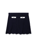 Crochet contrast trim mini skirt