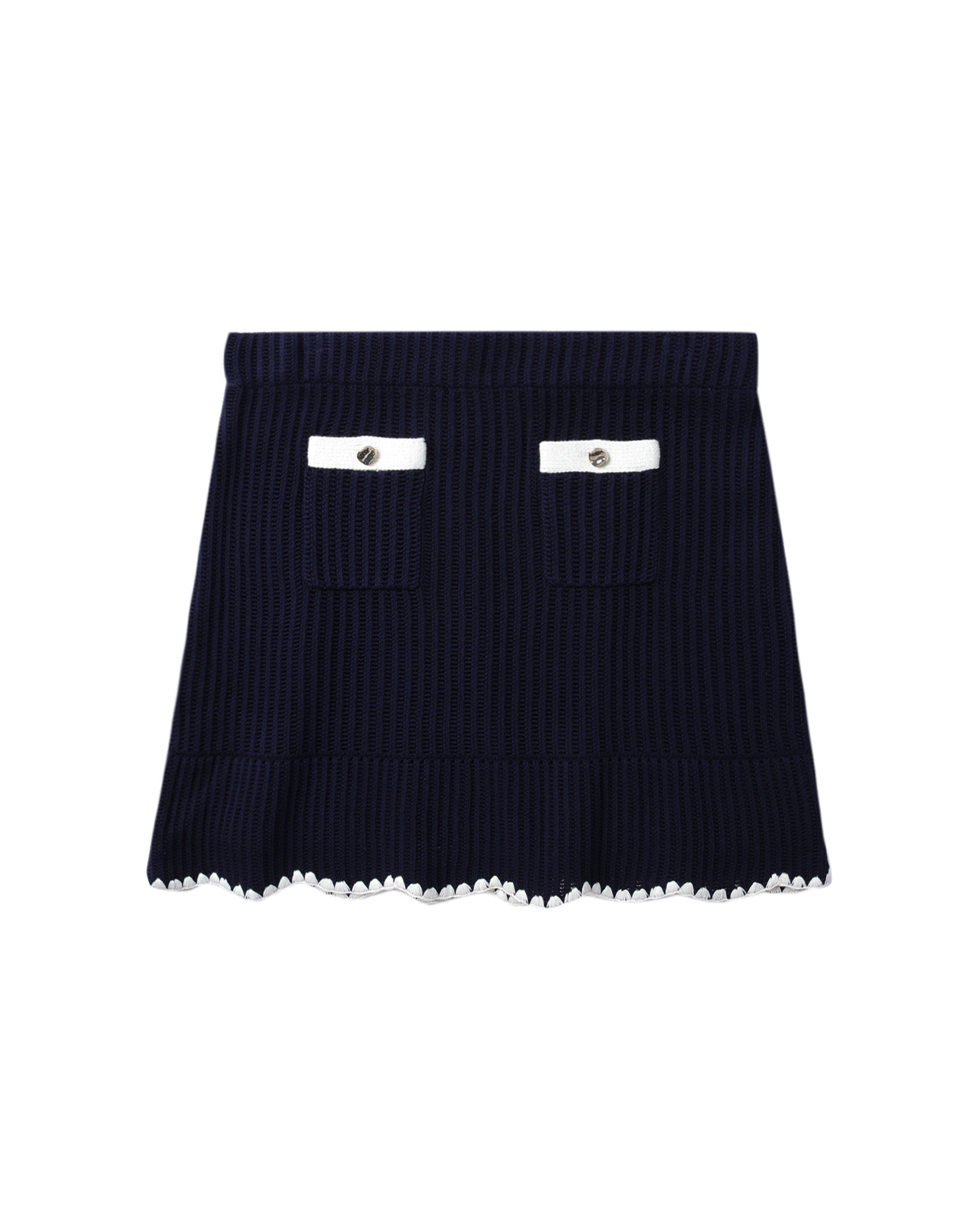 Crochet contrast trim mini skirt