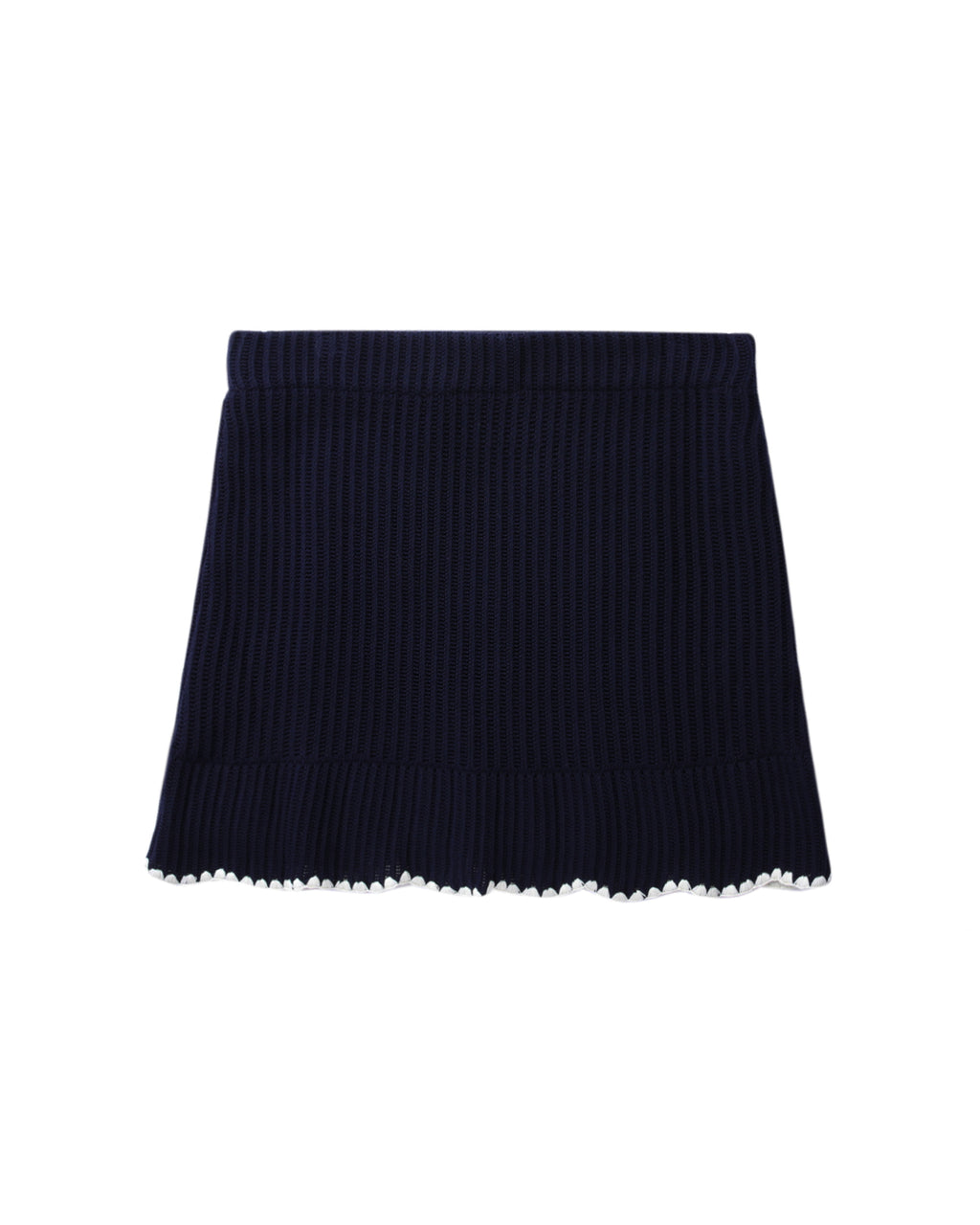 Crochet contrast trim mini skirt