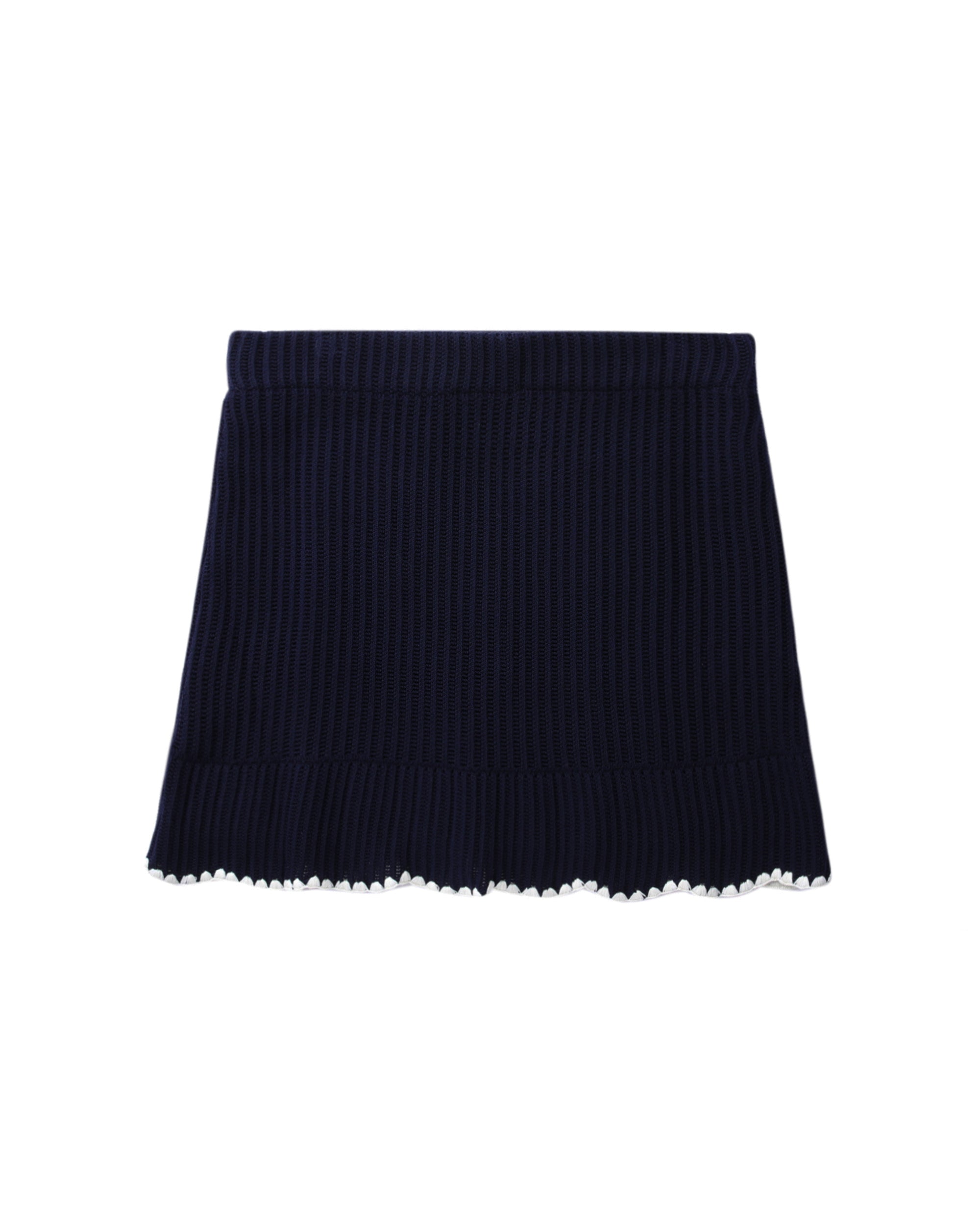 Crochet contrast trim mini skirt