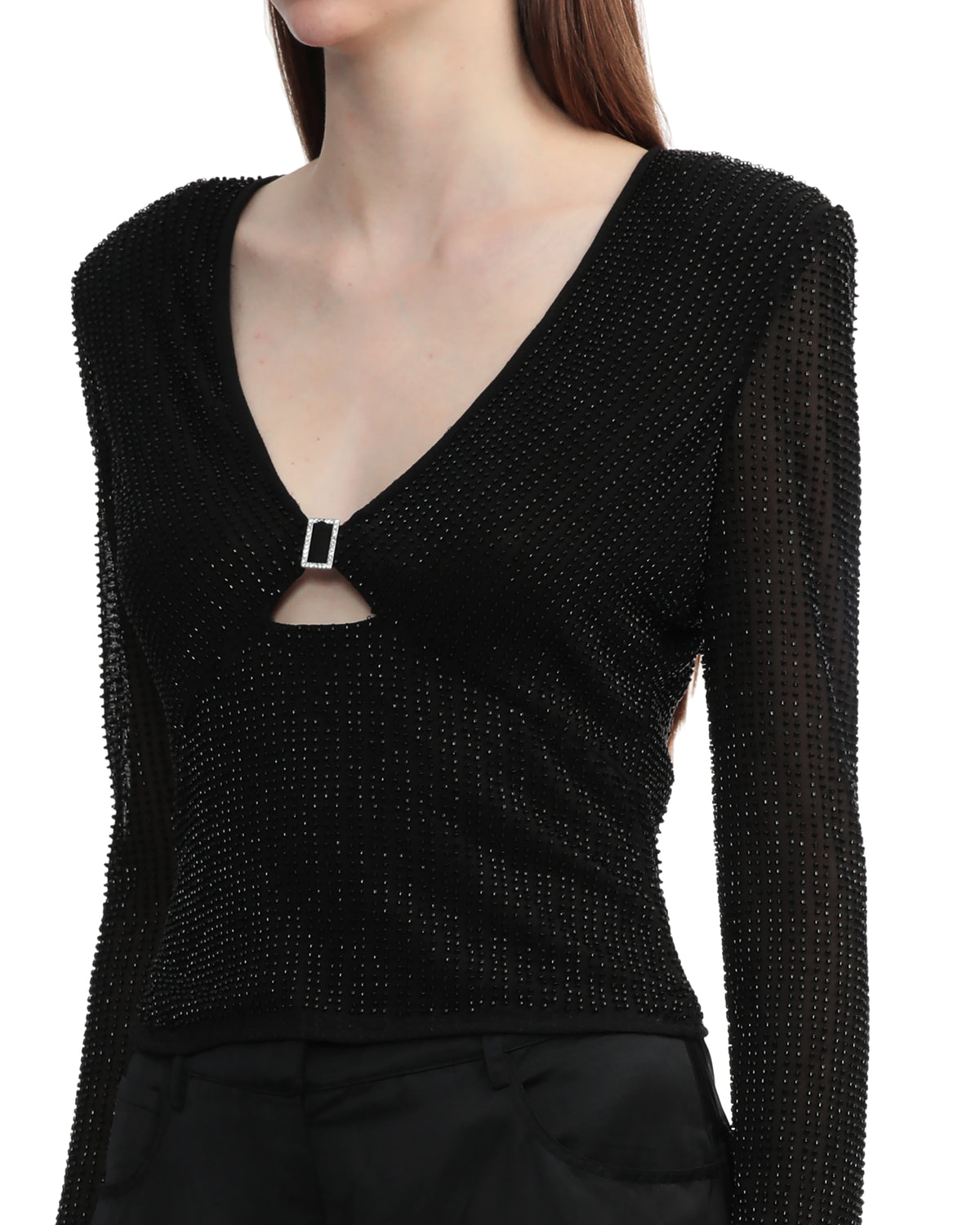 Beaded mesh top