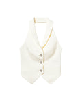 Halter button up top