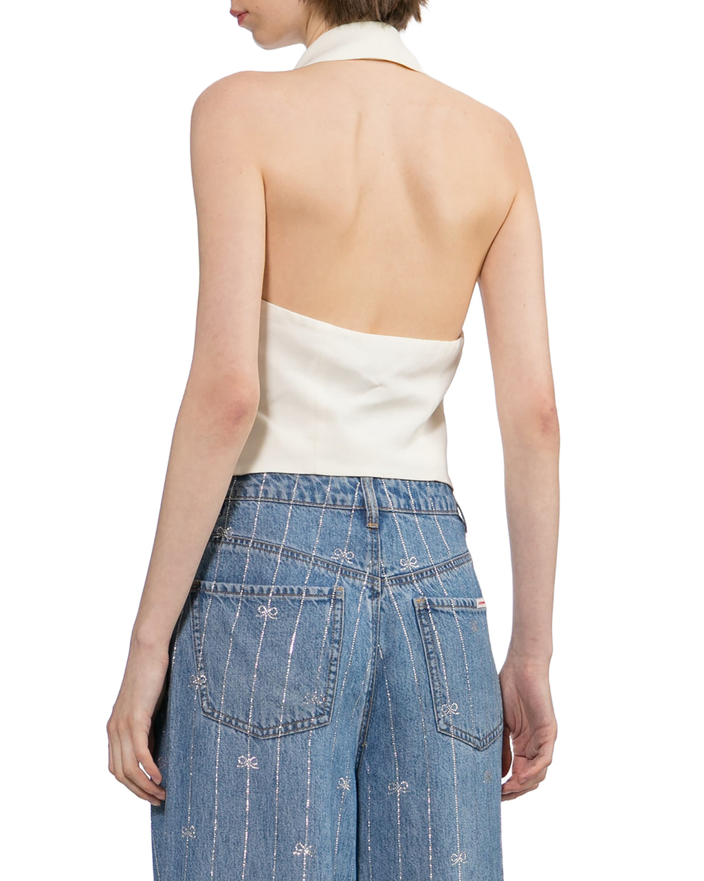 Halter button up top