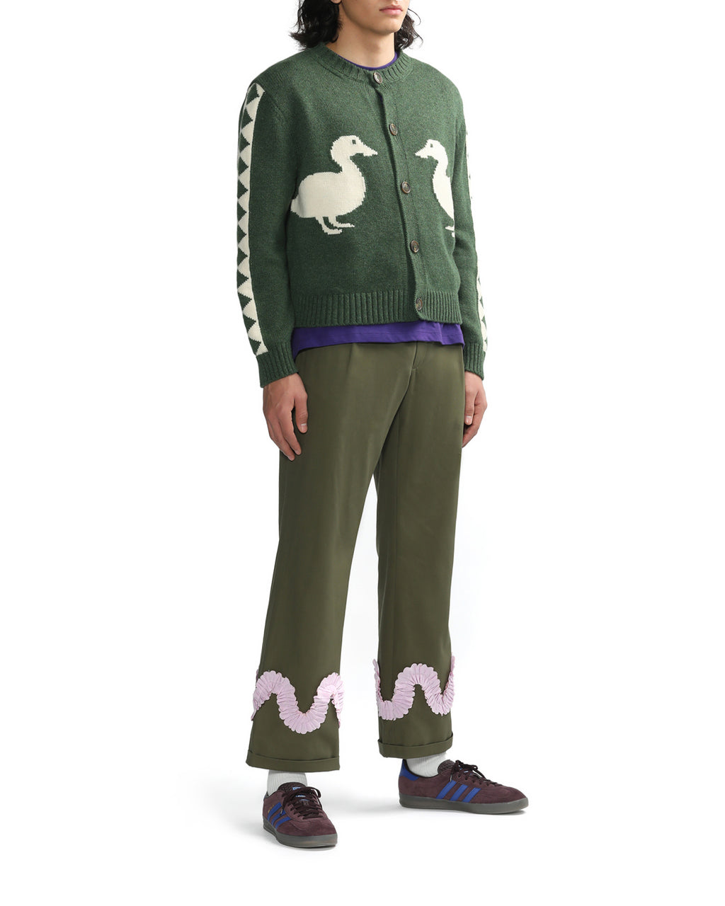 Tafeta worm pants