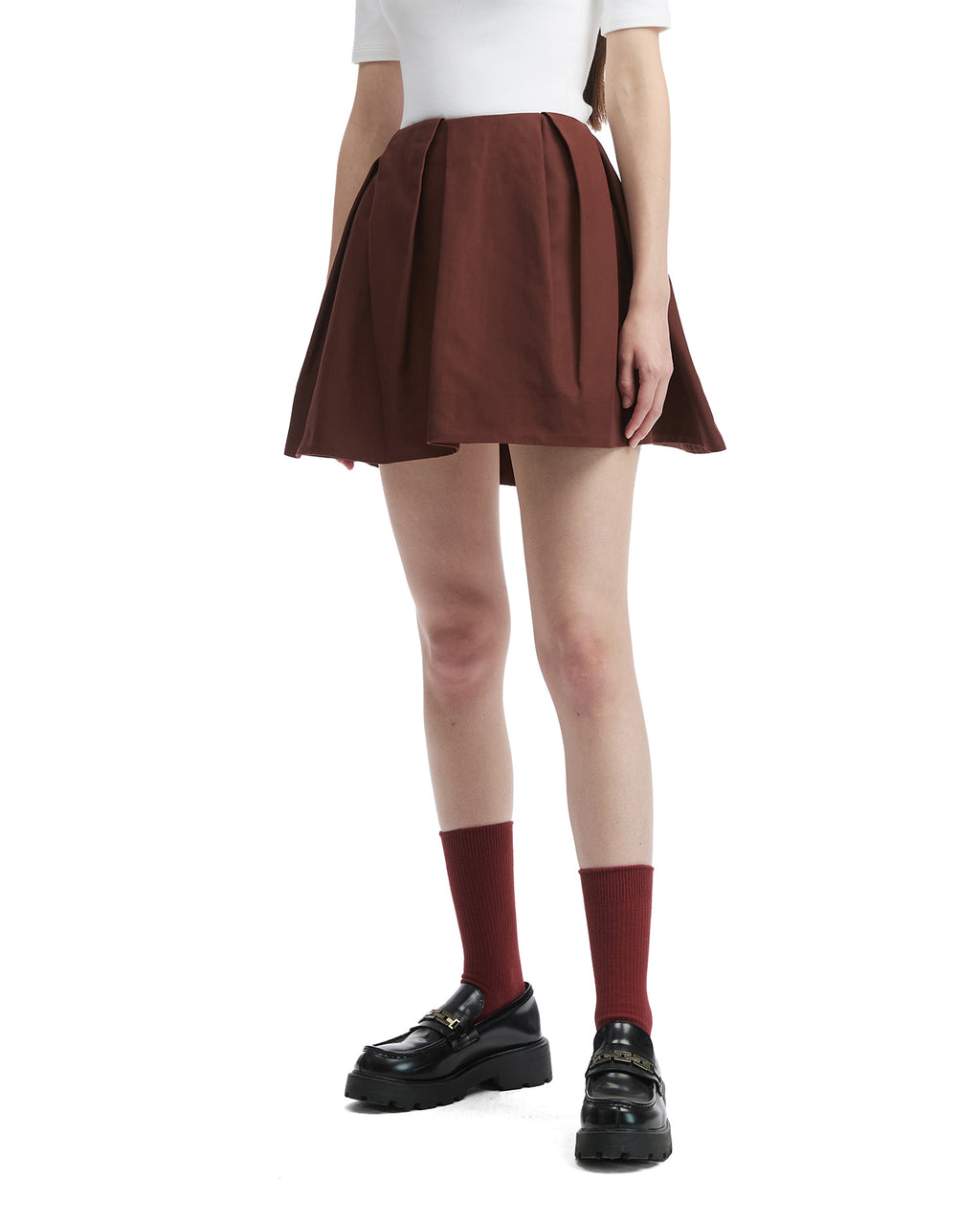 Pleated mini skirt