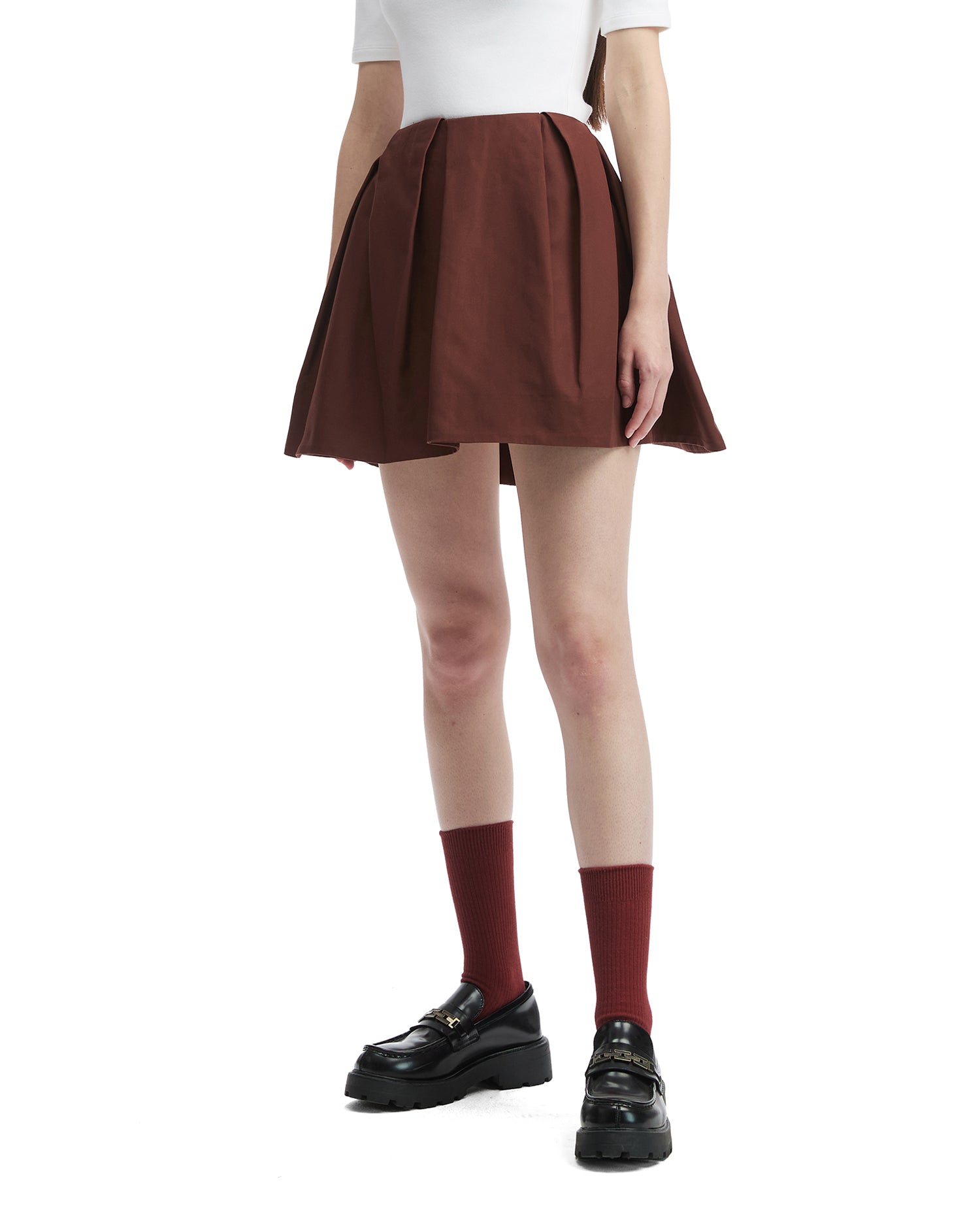 Pleated mini skirt