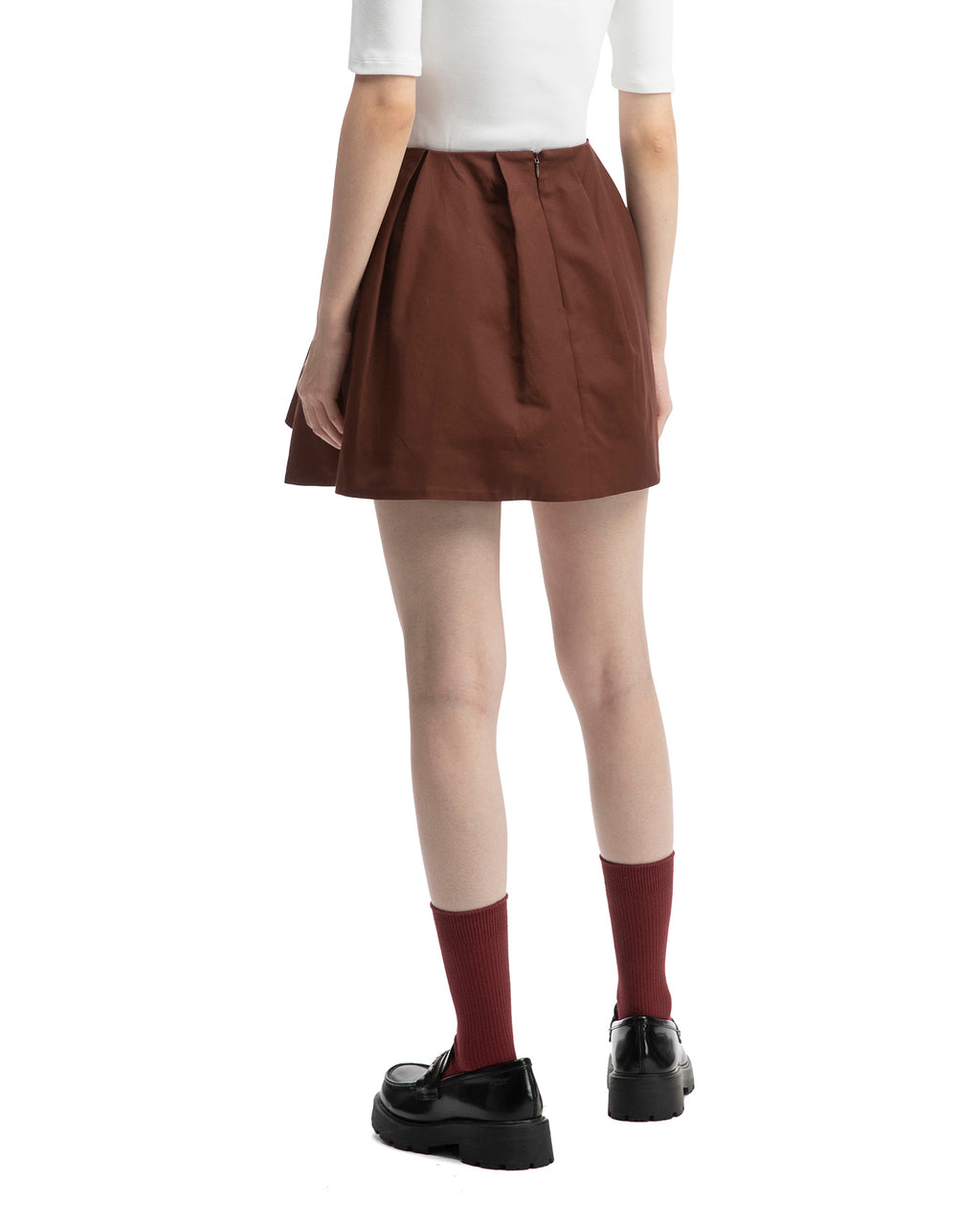 Pleated mini skirt